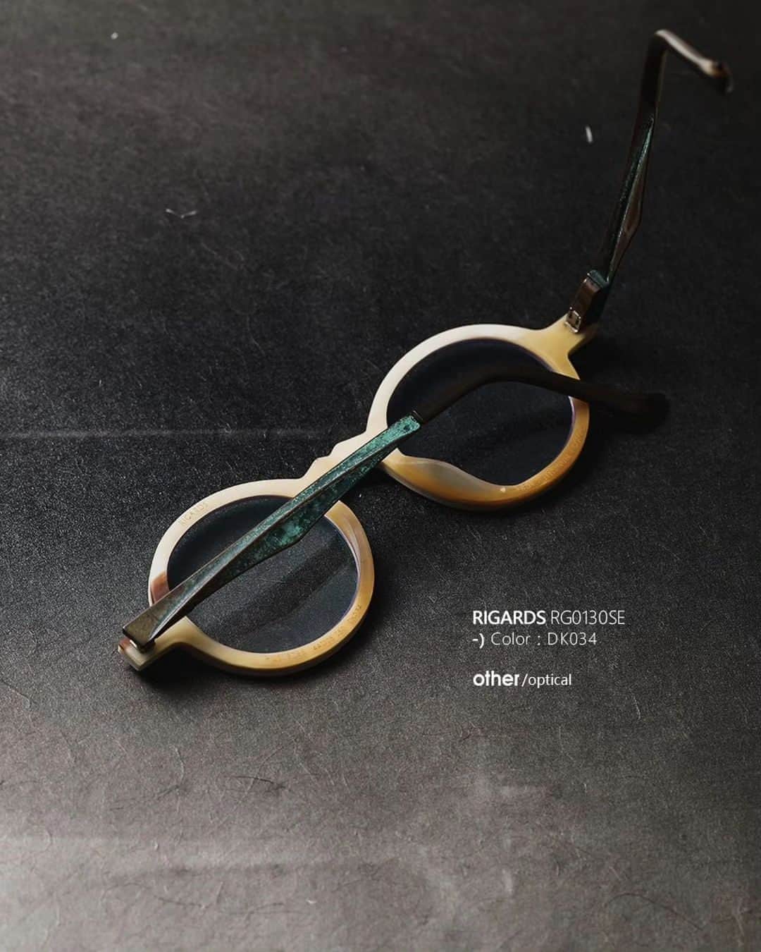 のインスタグラム：「RIGARDS  Model No.#RG0130SE in Marble Horn  Natural Horn + Pure Titanium + Genuine Copper  Available now at @muxa.eyewear  You'll find us where the cool folks are #muxare #shanghai #rigards」