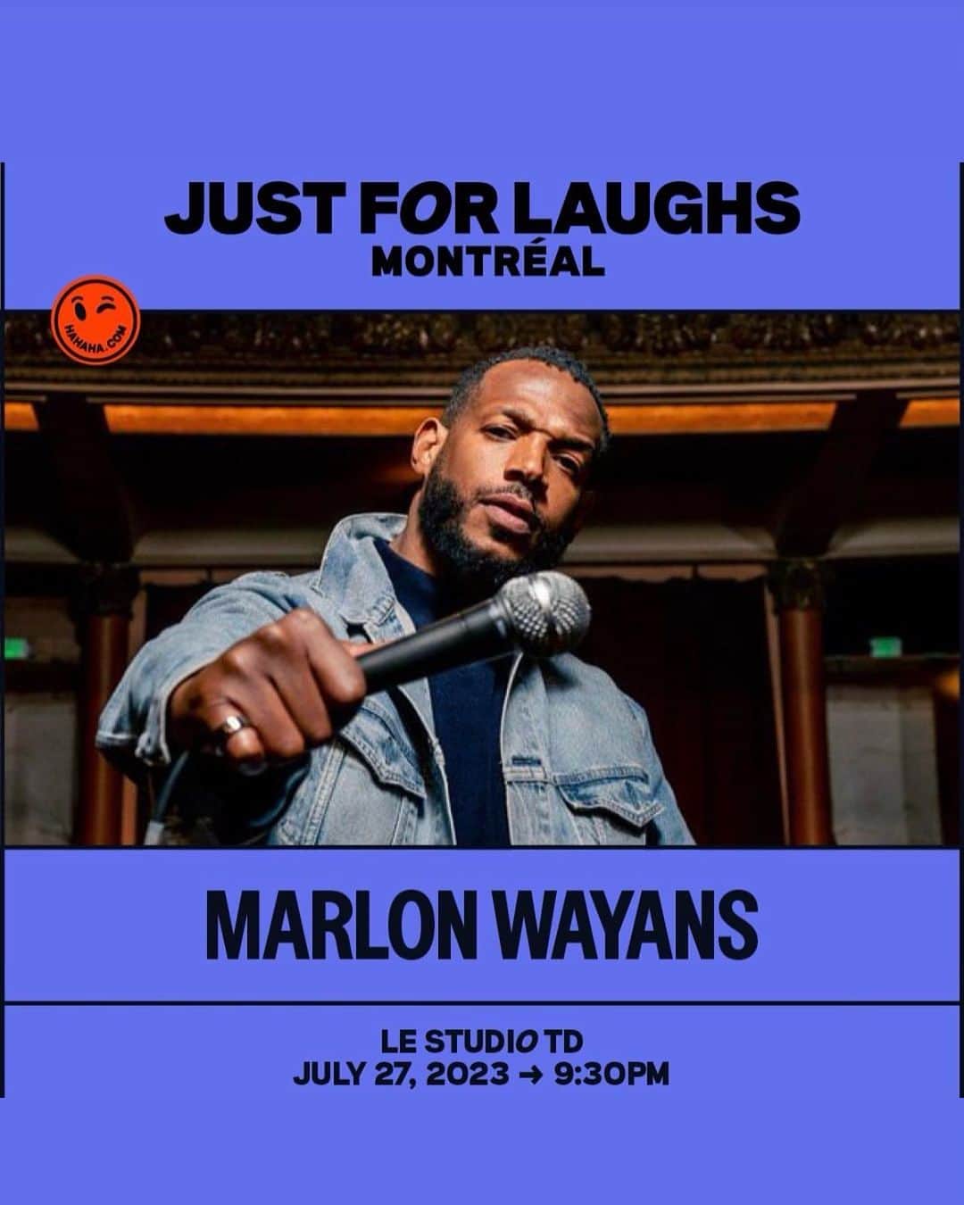 マーロン・ウェイアンズのインスタグラム：「Montréal! Coming to you for one night only on July 27. Get tix . #JFLMTL」