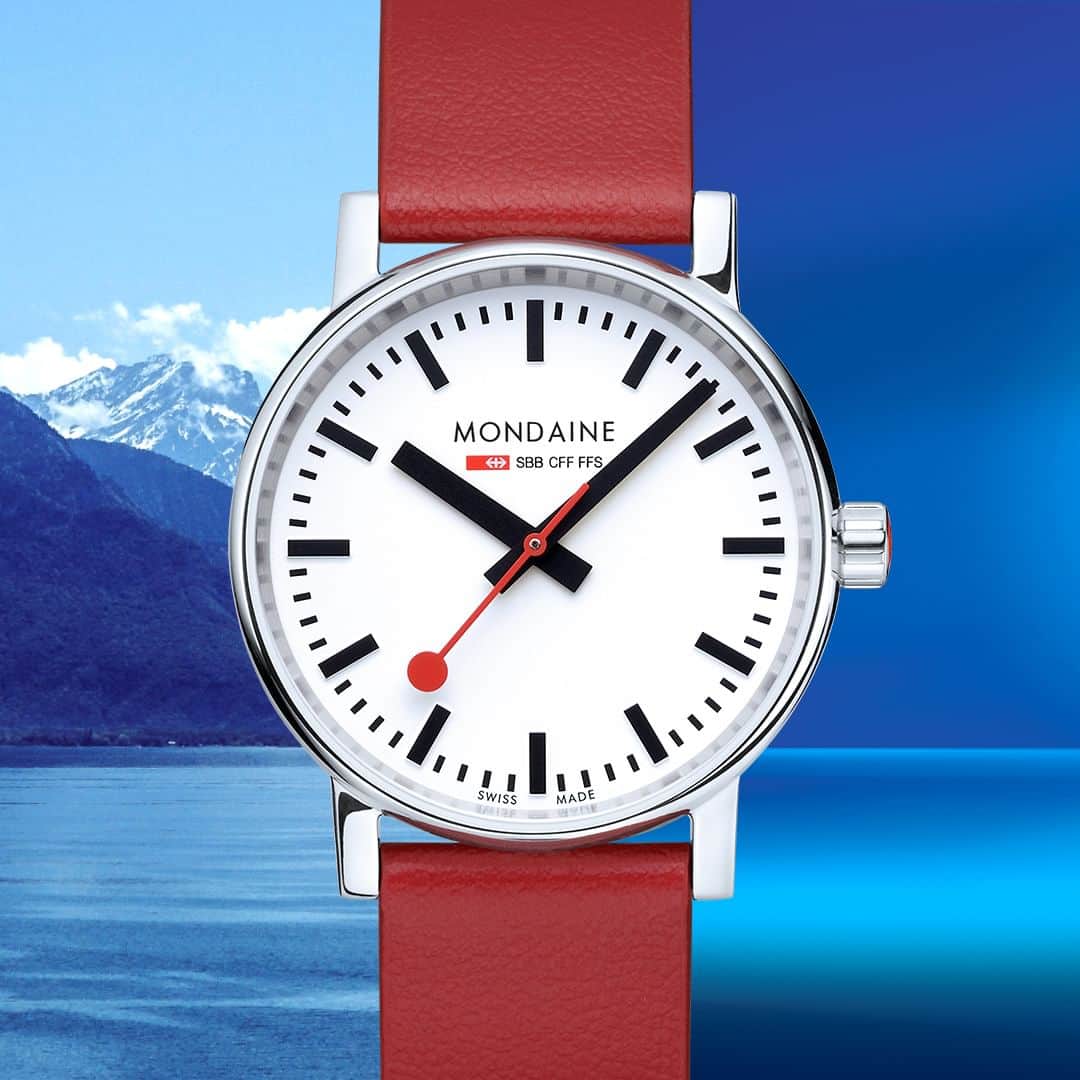 モンディーンのインスタグラム：「With a MONDAINE watch on your wrist you indulge in the perfection of Swiss horology.  #ASICONICASYOU」