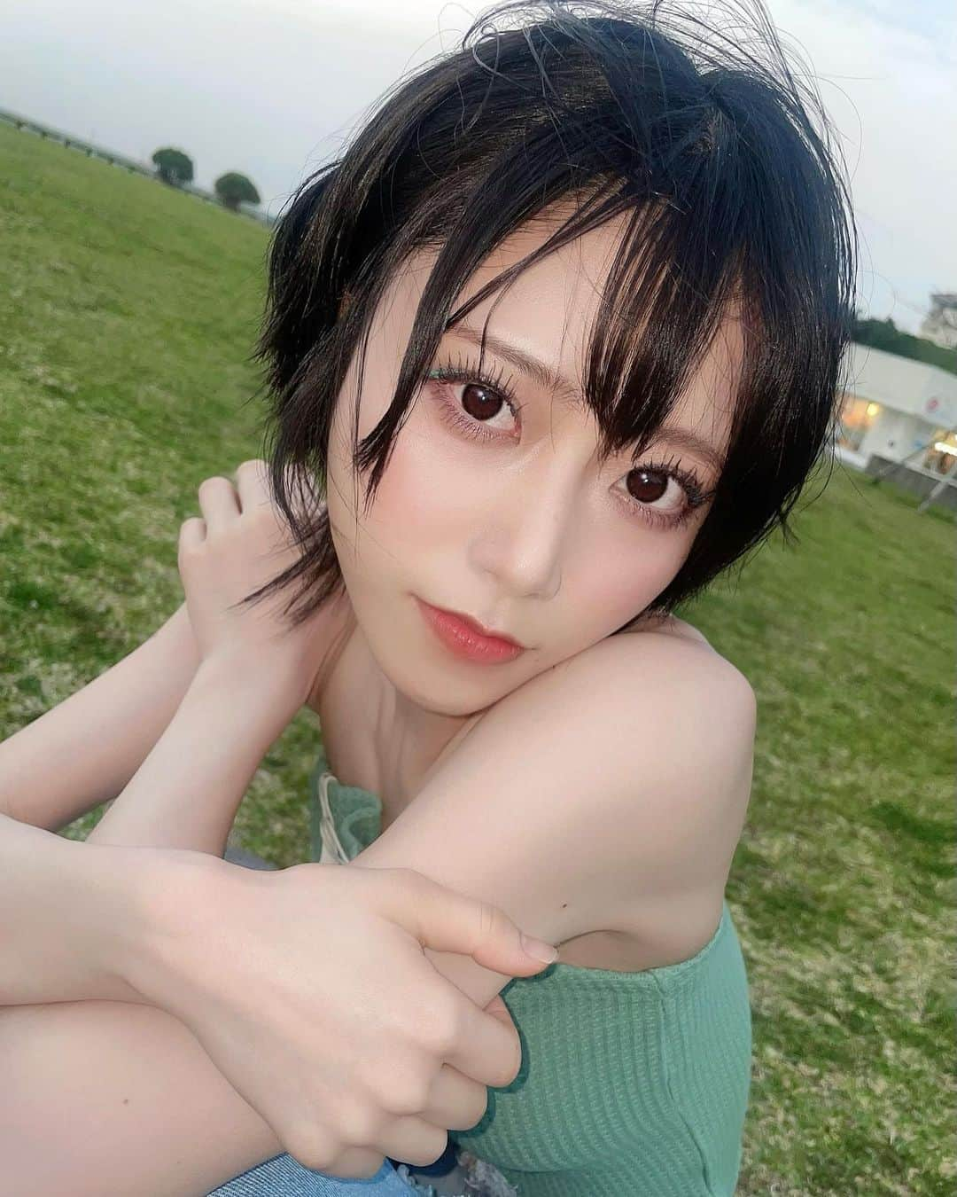 隈本茉莉奈のインスタグラム：「🍀🍀」