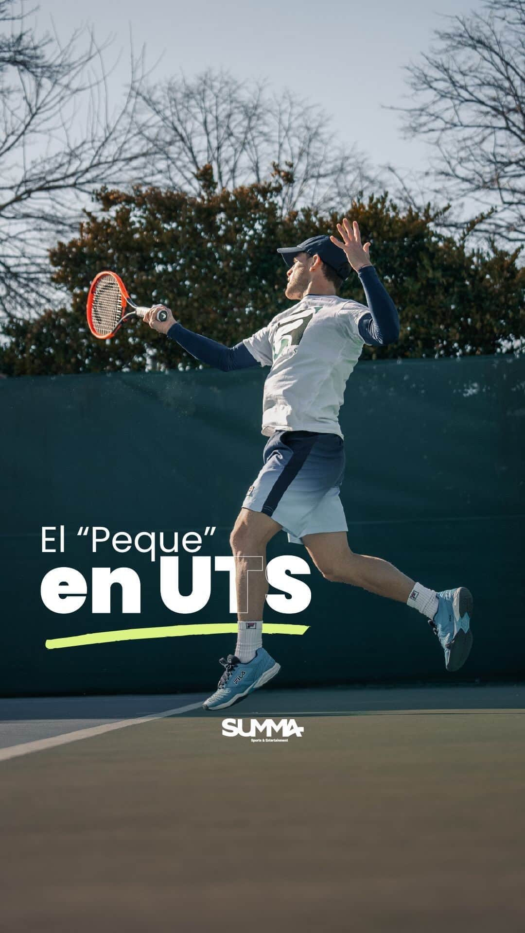 のインスタグラム：「El Peque jugará el @ultimate_tennis_showdown (UTS) 🚀  El próximo viernes comienza el UTS en Los Angeles, USA 🇺🇸. Es la liga de tenis más nueva, emocionante e innovadora del mundo, con un formato de juego totalmente reinventado, UTS introduce un formato moderno consistente en partidos intensos de 40 minutos, un código de conducta aligerado y novedades únicas. 🎾🔥  Entre los jugadores de fama mundial que ya han participado se encuentran Daniil Medvedev, Taylor Fritz, Stefanos Tsitsipas, Matteo Berrettini, Alexander Zverev y muchos más. 🙌  “La UTS pretende atraer a una nueva generación de aficionados más jóvenes y comprometidos para hacer crecer su comunidad de seguidores” - @patrickmouratoglou (Co-fundador de la UTS) 🤜🤛」