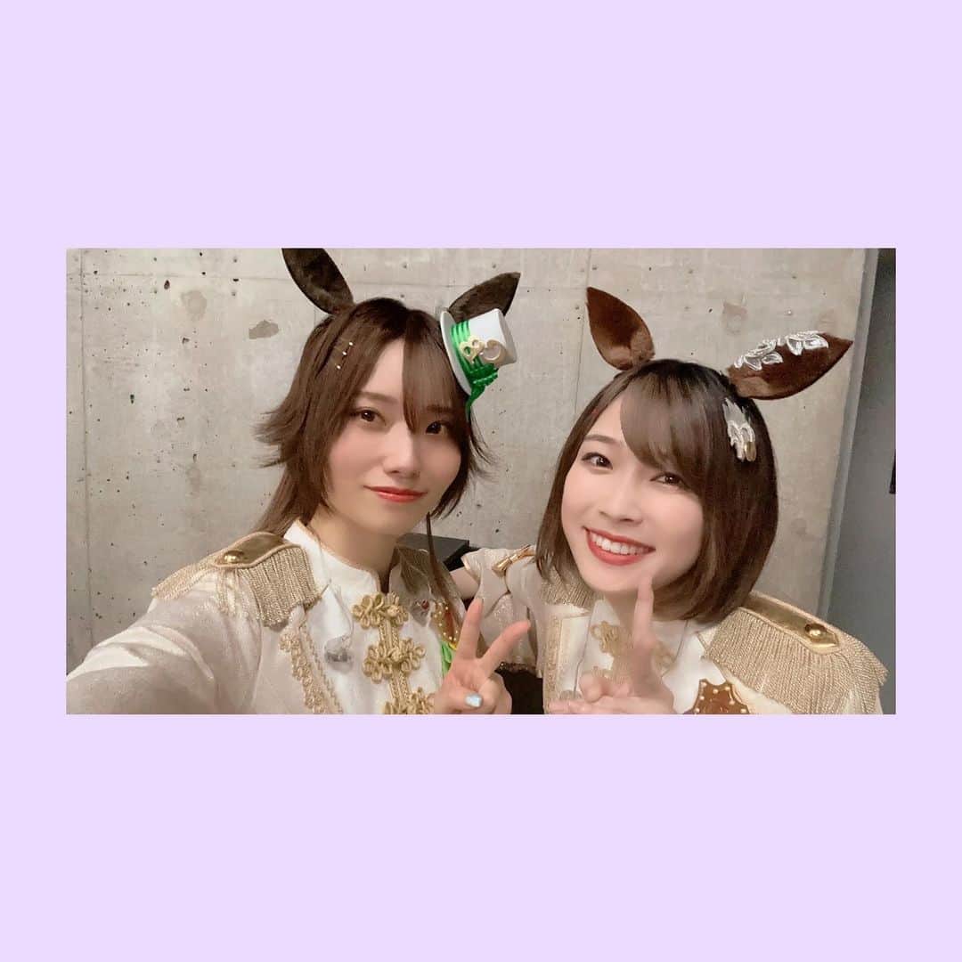 青山吉能さんのインスタグラム写真 - (青山吉能Instagram)「#0716 🐎🎤 ・ 思い出写真② 〜2ショットたち〜 ・ 本ちゃん ゆりな すみれさん だーみなさん そらまるさん なつみん ちささぁん はおちゃん ひなきちゃん 松岡 ・ 待機のタイミングが合わずやDAY2は撤収の時間もあったりで撮れずな方が多数😭ひーん 楽屋でも皆さん(というかゆりな)が本当に楽しくて、一生笑い声が響いていて愉快でした！ お写真以上の思い出があるってことサ ま、みんなにもちょっとは共有してやろう📷 ・ ・ #ウマ娘 #umamusume  #ウマ娘5th #ウマ娘5th横浜D2 #再投稿🙇‍♀️」7月20日 0時21分 - yopipinsta555