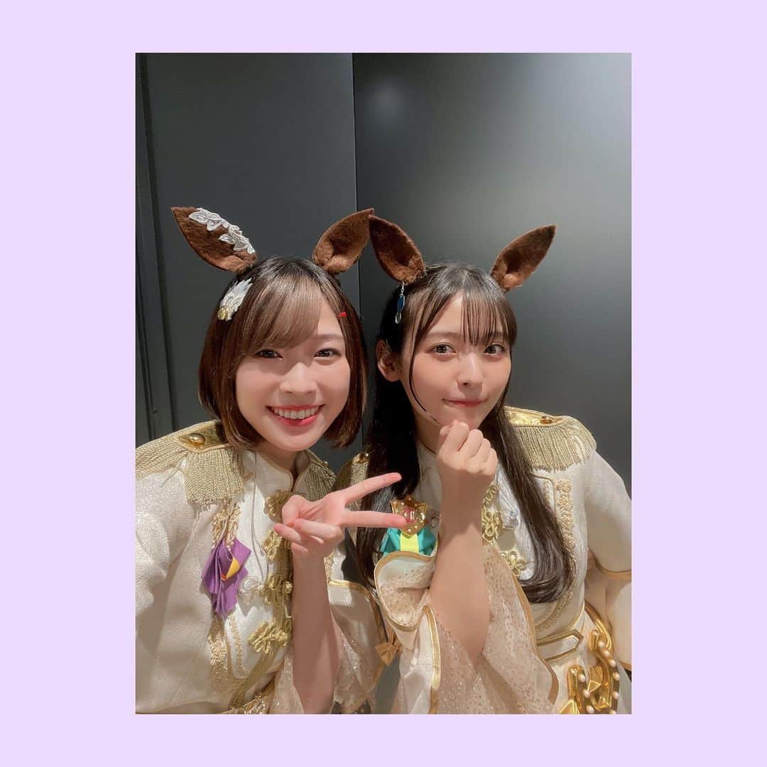 青山吉能さんのインスタグラム写真 - (青山吉能Instagram)「#0716 🐎🎤 ・ 思い出写真② 〜2ショットたち〜 ・ 本ちゃん ゆりな すみれさん だーみなさん そらまるさん なつみん ちささぁん はおちゃん ひなきちゃん 松岡 ・ 待機のタイミングが合わずやDAY2は撤収の時間もあったりで撮れずな方が多数😭ひーん 楽屋でも皆さん(というかゆりな)が本当に楽しくて、一生笑い声が響いていて愉快でした！ お写真以上の思い出があるってことサ ま、みんなにもちょっとは共有してやろう📷 ・ ・ #ウマ娘 #umamusume  #ウマ娘5th #ウマ娘5th横浜D2 #再投稿🙇‍♀️」7月20日 0時21分 - yopipinsta555