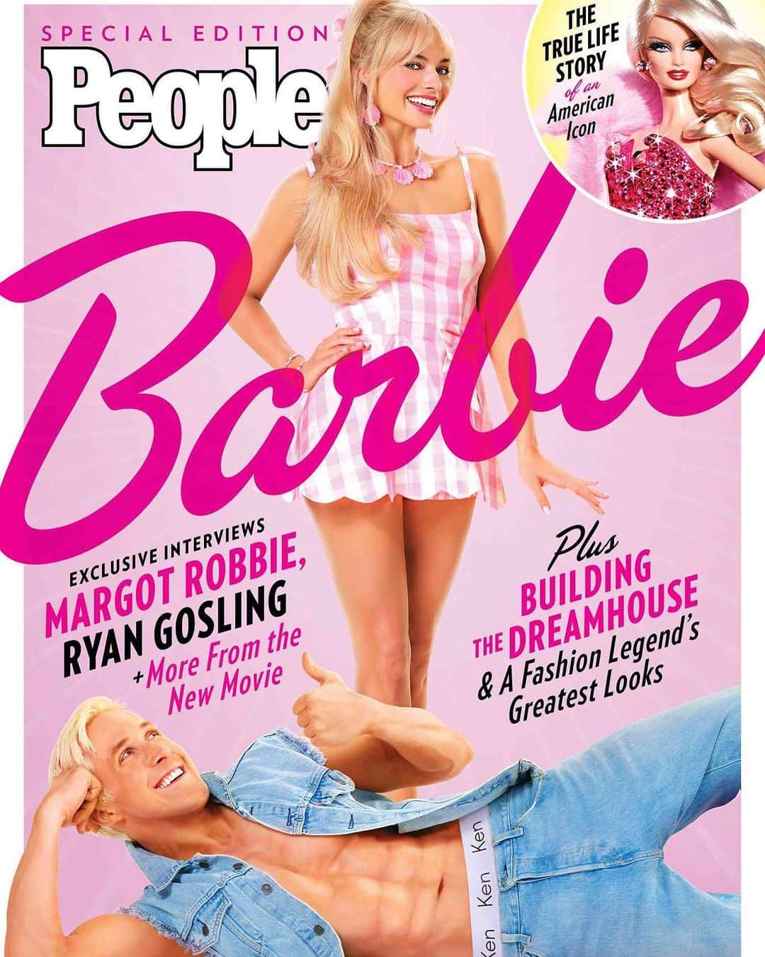 バービーのインスタグラム：「@People goes to Barbie Land in the #Barbie special issue, now on newsstands! Catch up with the cast of #BarbieTheMovie before you see the film in theaters this Friday.」