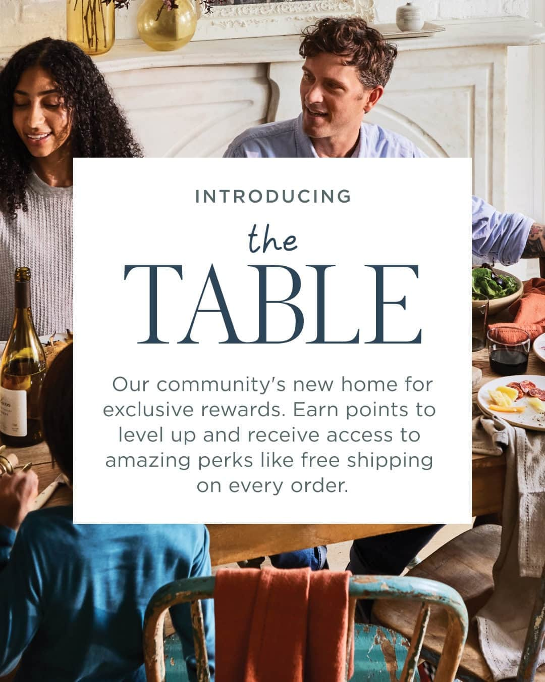 Food52のインスタグラム：「Pull up a chair at ✨The Table✨–our community's new home for exclusive rewards!   Becoming a member is easy. All you have to do is sign in or create an account, then start racking up the points. ✔️Free Shipping ✔️10% Off Anytime ✔️Early Sale Access—and so much more. Click the link in our bio to join our new loyalty program. #f52community #f52grams」