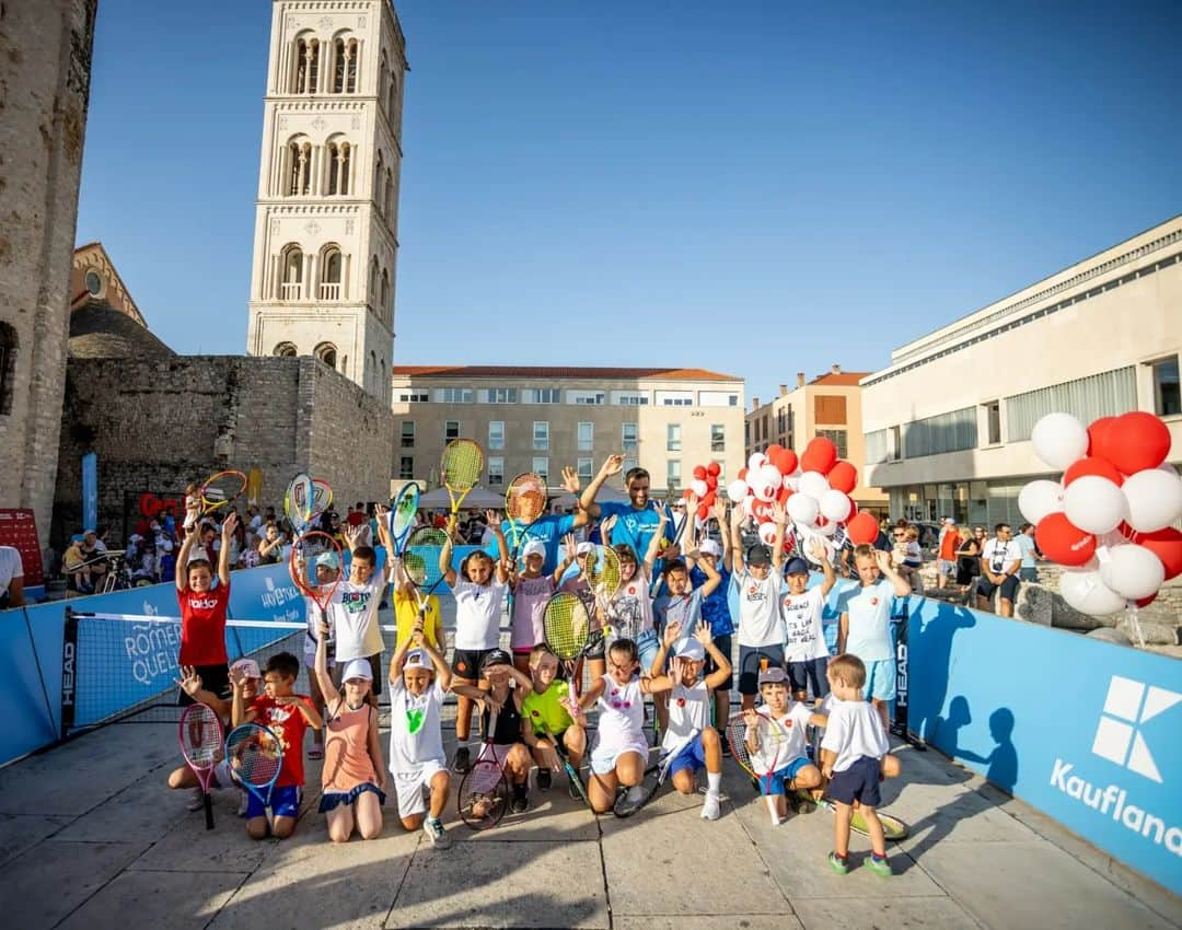 マリン・チリッチのインスタグラム：「Gem Set Hrvatska - Kids Day 😊🎾✨⠀ ⠀ 📸 @envycroatia @julienduvalphoto @samirckphoto @androtasovac . . #GSH #KidsDay #SayYesToZadarRegion」