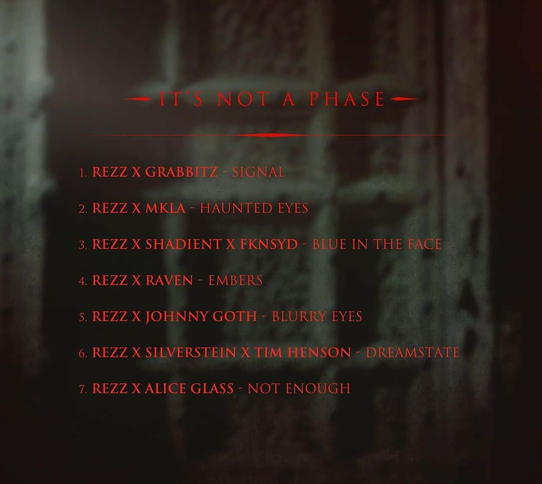 REZZさんのインスタグラム写真 - (REZZInstagram)「My EP “ITS NOT A PHASE” is OUT NOW!! LEMME KNOW UR FAV SONGS. this one’s for everyone who had an emo phase 🖤」7月20日 13時04分 - officialrezz