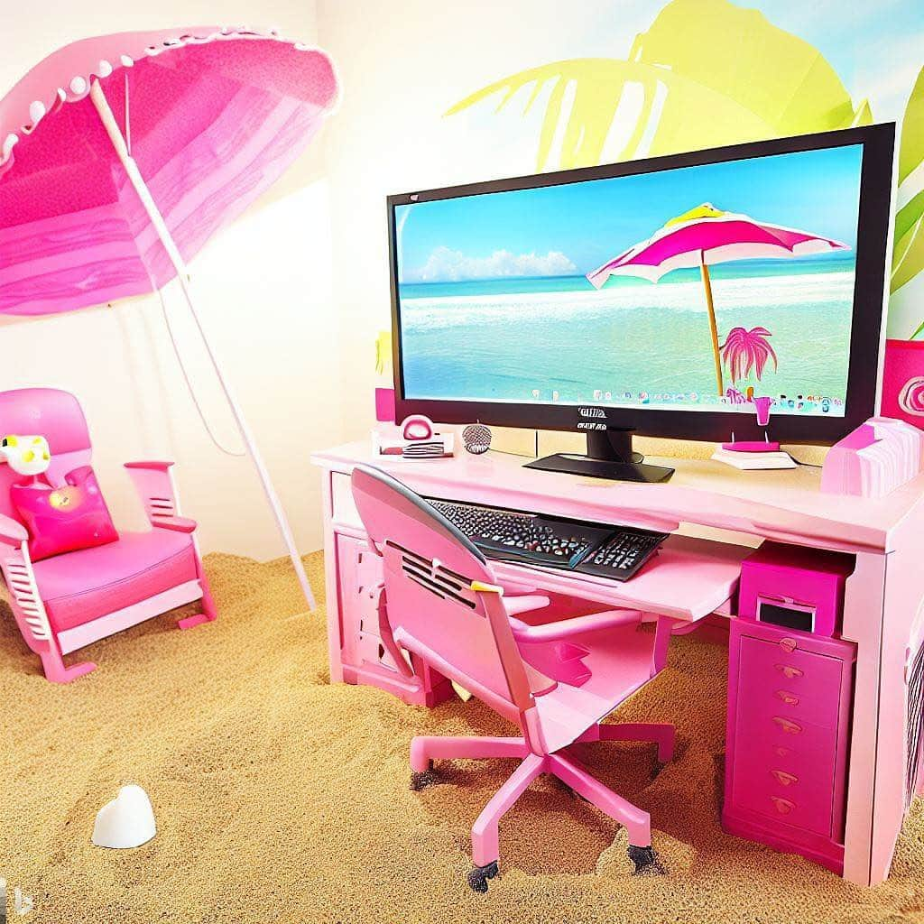 Microsoftさんのインスタグラム写真 - (MicrosoftInstagram)「When @bing Image Creator casually creates the perfect WFH setups. 💘🌸🎀」7月20日 5時00分 - microsoft