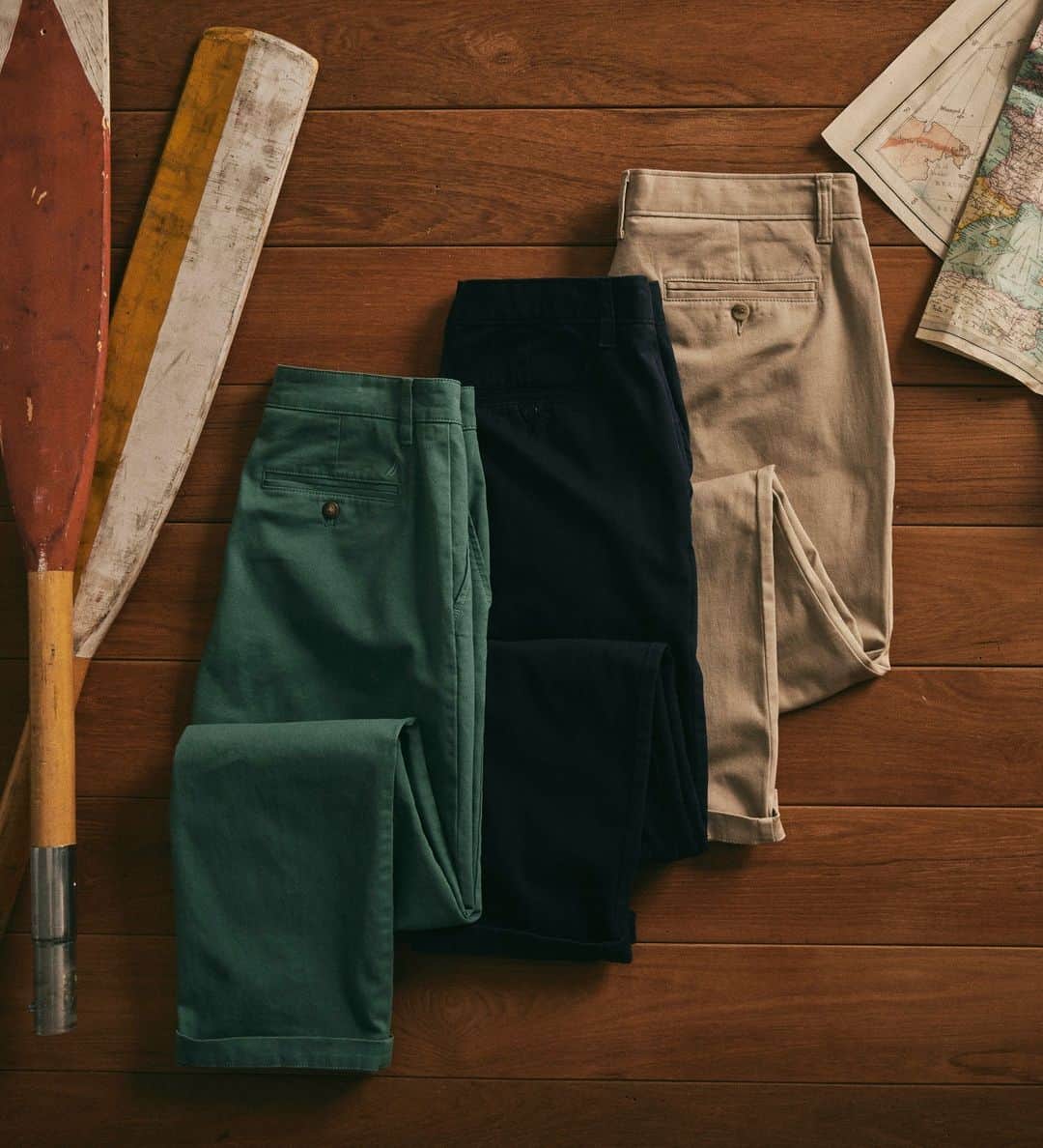 ノーティカのインスタグラム：「Flat-front tailoring and a classic fit make this casual stretch-twill pant sharp and comfortable for all-day wear.」