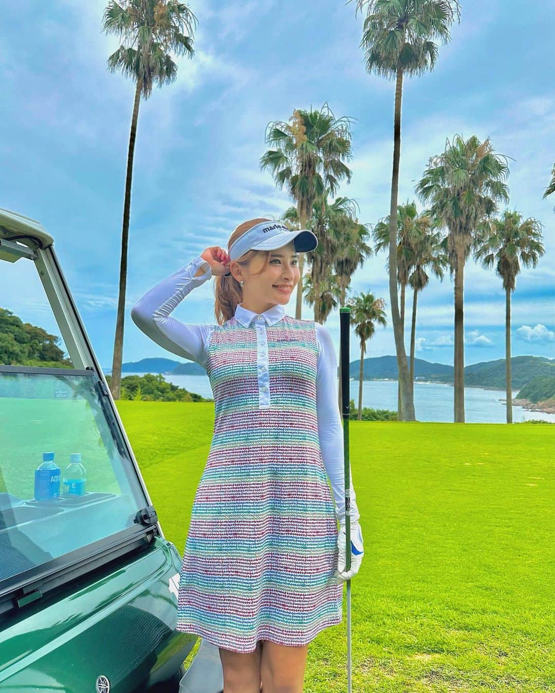 YUKAさんのインスタグラム写真 - (YUKAInstagram)「おはよ〜☺️🌼  レギュラーからの100切りが、いつも惜しい感じ🥺 あともう少し🫶✨✨  もうちょっと上手になったら、色々チャレンジしてみたい気もする⛳️長く向き合えるスポーツだからいいよね☺️✨  wear @marieclaire_golf   #golf#golfwear#golfer#pr#高尔夫球#福岡ゴルフ#九州ゴルファー#ゴルフ#ゴルフ好き#ゴルフコーデ#ゴルフグッズ#サンバイザー#ゴルフウェア#マリクレール#マリクレールゴルフ#キャロウェイ女子#エピック女子#ゴルフ女子」7月20日 7時30分 - yuka_golf_glam