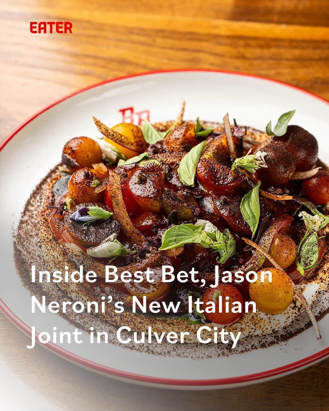 Eater LAのインスタグラム：「Jason Neroni isn’t here to play. At his newest spot Best Bet (@bestbetpizzeria), opening July 25, blistered wood-fired pizzas are only the start of a menu that features sweet corn raviolo with basil butter and smoked corn husk; tomato leaf-encrusted burrata; and a ricotta zeppole giostra resembling a savory churro, topped with shaved black truffle. Expect Best Bet to be one of the Westside’s most talked-about dining destinations this summer. Click on the link in our bio to read the full story from Eater LA lead editor Matthew Kang (@mattatouille).  📸: @wonhophoto」