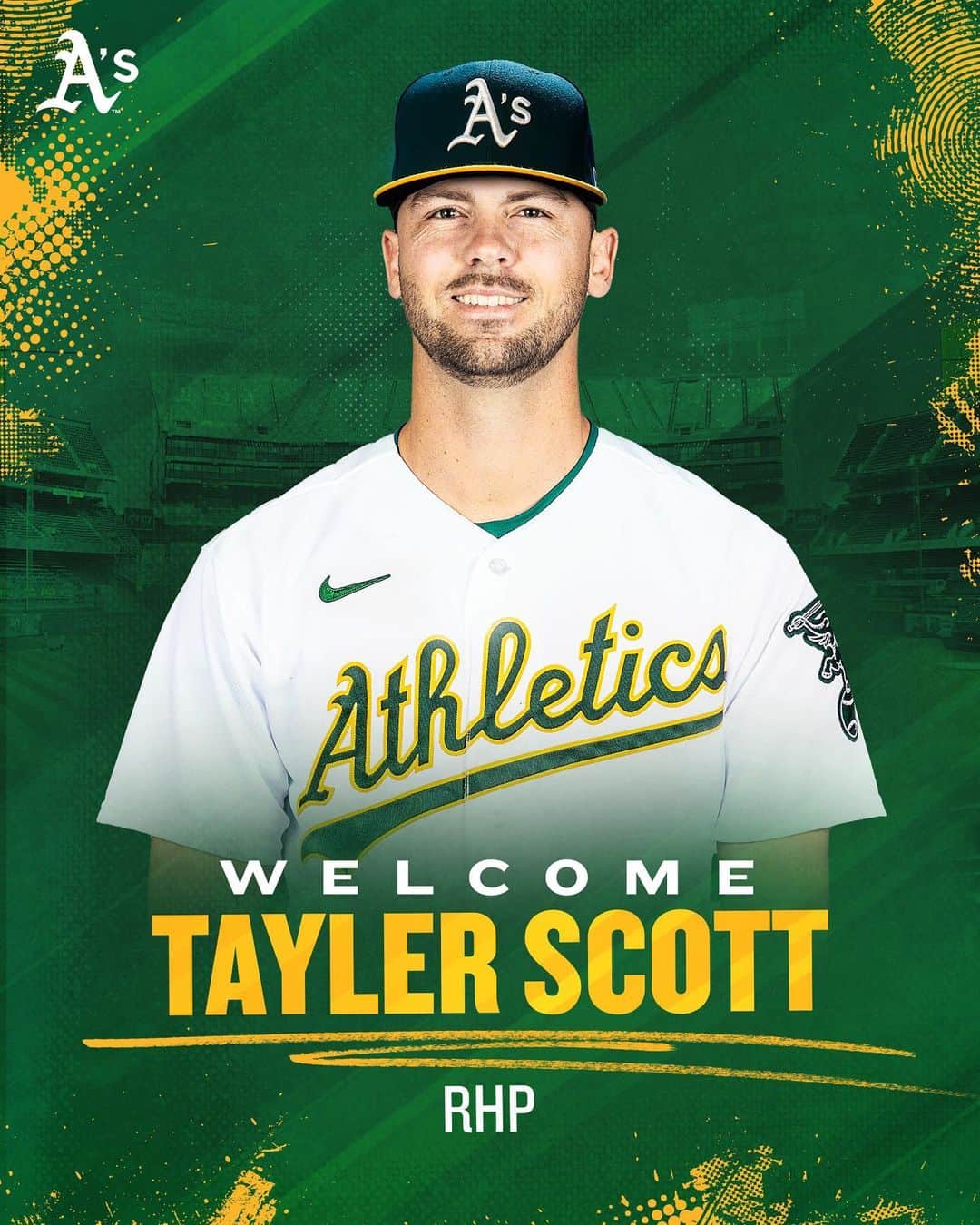 オークランド・アスレチックスさんのインスタグラム写真 - (オークランド・アスレチックスInstagram)「We have claimed RHP Tayler Scott off waivers from the Boston Red Sox. Welcome to the Green and Gold, Tayler!」7月20日 9時30分 - athletics