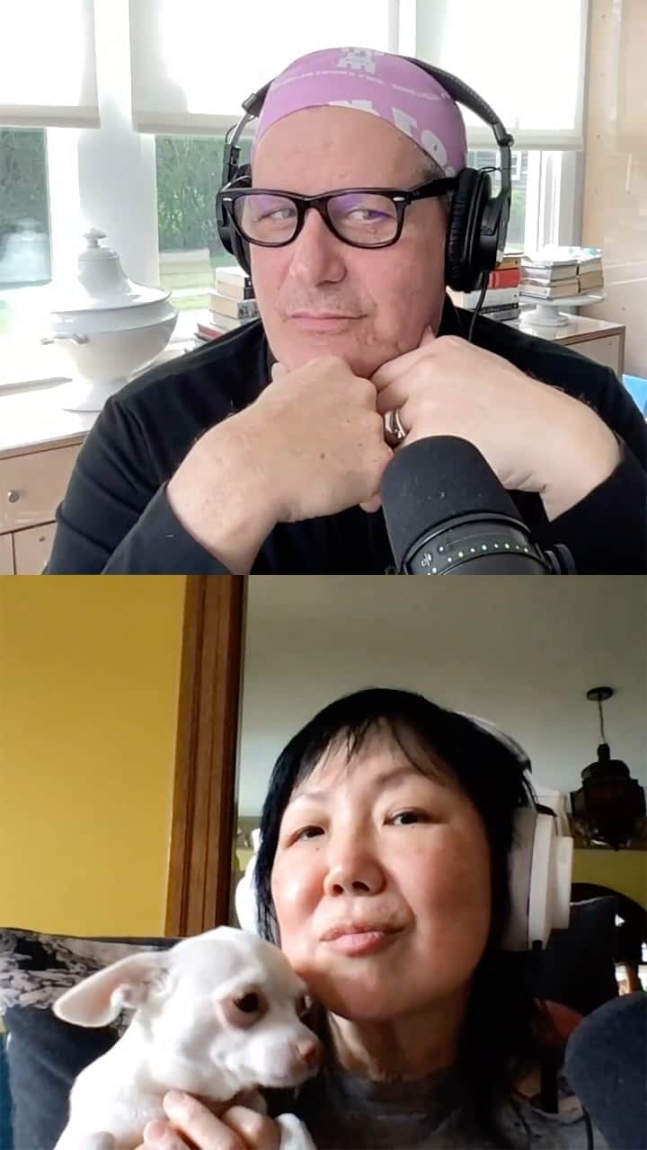 マーガレット・チョーのインスタグラム：「On the latest episode of @helloisaacpodcast, @imisaacmizrahi & @margaret_cho discuss how comedy comes from tragedy & trauma, their shared experience of growing up as an outsider, & so much more. Listen now wherever you get your podcasts or at the link in our bio! #HelloIsaac」