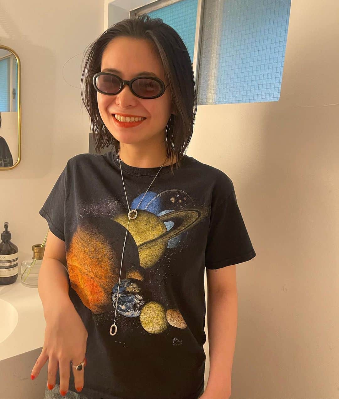 磯田 基徳のインスタグラム：「no styling hair🩸😆」