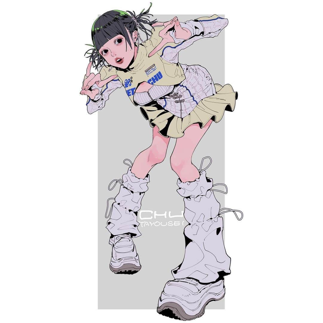 NAKAKI PANTZのインスタグラム：「ano chan ₍ ᐢ. ̫ .ᐢ ₎🤍⛓️ . 音楽の日2023のあのちゃん衣装があまりにも可愛かったので描きました。 . . @a_n_o2mass   #あのちゃん#ファンアート#illustration#art#artworks#일러스트#그림#삽화#絵#イラスト#アート」