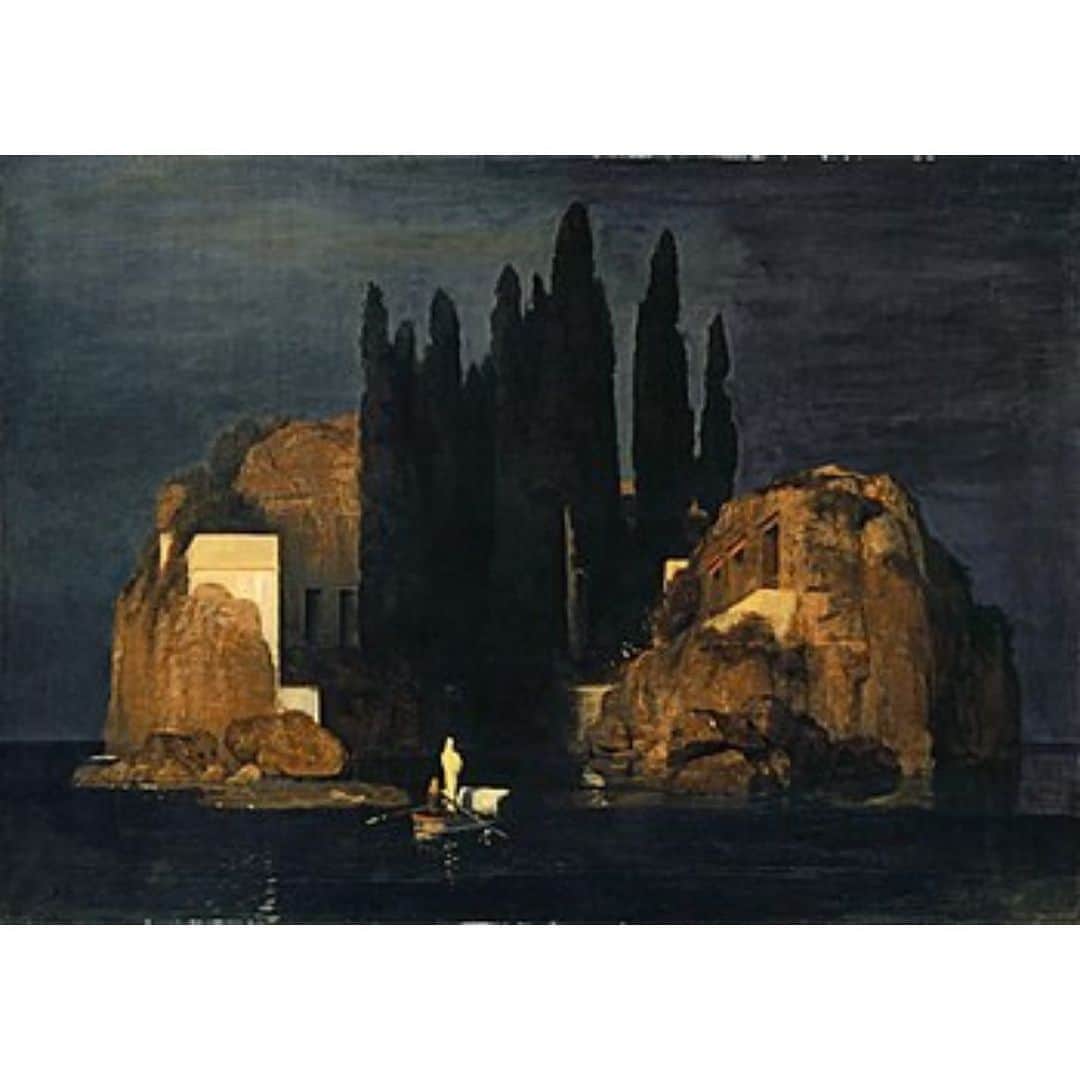 村上隆のインスタグラム：「The painting that stood out the most as a reference in this animation was Böcklin’s Island of the Dead. There were also many other examples of references to art, and I think the story was about Hayao-san going to see his mother when she was alive and well, the way he would have wished to see her, by utterly surrendering himself to the sparks of the synapses in various artists’ brains and connecting them to the sparks of creative moments in his own brain.   The main character, Mahito, is Hayao-san.  In the film, when Mahito walks along a hexagonal geometric path that evokes a birth canal, there are flickering sparks of electricity. I thought this was a depiction of electrodes generating in the synapses, the moment an art is born.  Tracing his memories of the past, Mahito reaches Böcklin’s Island of the Dead. The foundation of the island is Noah's Ark and, just as in the departure scene from The Prince of the Sun: Hols’ Great Adventure, a 1968 theatrical animation in which Hayao Miyazaki played an important role for the first time, and in Future Boy Conan, a reworking of the same, Mahito sets out on a journey out into the open sea on a canoe… That is, the scene evoked Hayao-san revisiting his journey with director Isao Takahata. (Since Isao Takahara has already passed away, the scene is structured so that Hayao-san and the late director travel the netherworld together, and the world depicted is without the sun, as if he wanted to express hell.)  There, he finds his mother from his youth, and a deep retrospection of himself with his mother takes place, and Mahito = Hayao-san finally accepts his mother-in-law, Natsuko, as a reality, while his true mother also steps out into her own youth.  At over 80, Hayao-san is finally free of his intense attachment to his mother, and is dramatically reborn as a new Hayao-san. That, I think, was the story.  👉 3 posts in total. So, this is the second post, and the next is the end.」