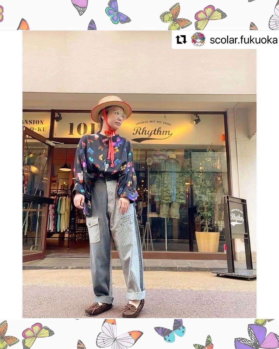 ScoLar(スカラー) ネットショップさんのインスタグラム写真 - (ScoLar(スカラー) ネットショップInstagram)「みんなの着こなしを拝見( *´艸｀)💕  【132698：蝶柄ボイルシャツ🦋】を使った、みんなのコーディネイトを見てみよう🙌  色鮮やかな蝶々が映える、ゆったり身幅のドルマンシルエットシャツ！！ 羽織りににしたり、サロペットのinに着たり💗 みんなのさまざまな着こなしをぜひ参考にしてみてくださいね🙌  ⁡⁡発売済みの商品は画像をタップして商品ページをチェック‍📢 ⁡▶️ 詳しくは ⁡@scolar_netshop のサイトから☑️  ☆・☆・☆・☆・☆・☆・☆・☆  🦋✨#シャツ #蝶柄 #コーディネイト #coordinate ⁡⁡ ⁡ - scolarの他の商品はコチラ - #scolar #isscolar #scolarparity #スカラー #scolar_ootd  🎀 Thank you so much. 🎀 @komachin7  @scolar_atw  @konkonwanwan  @ousakichiyo  @xangelsnowx  @scolar.fukuoka」7月20日 17時01分 - scolar_netshop