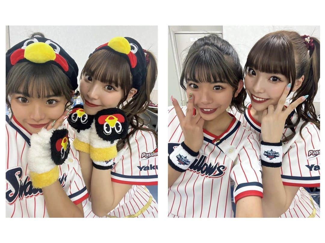 Passionさんのインスタグラム写真 - (PassionInstagram)「【✨夢の舞台✨】  #7RINA です🌈💜  💫マイナビオールスターゲーム2023💫 前日イベント、第1戦 バンテリンドーム ナゴヤに#3JUNA と #7RINA で出演させて頂きました！  出演が決まってから緊張と楽しみな気持ちが 入り混じっていましたが、 この夢のような2日間を経験することができ 達成感でいっぱいです🫶🏻  D-STAGE LIVE! では JUNA RINAらしい力強いパフォーマンスを 披露させて頂きました🕺 たくさんの拍手で一緒にステージを盛り上げてくださり本当に嬉しかったです👏🔥  11球団のチア、ホームランガールの皆さんとは オープニングパフォーマンス、イニング間イベントなどでコラボさせて頂きました🤝 チームの垣根を越えてひとつとなり、 最高な瞬間で踊りながら感極まりました🥹  この経験と受けた刺激を糧に さらにパワーアップしたPassionを お見せできるよう頑張ります❣️ また神宮球場でお会いしましょう⚾️❤️  そして本日は18:30から MAZDA Zoom-Zoom スタジアム広島にて第2戦目！ チアの出演はないのですが、マスコットが応援に駆けつけます💨  高津監督と田口投手の出身地、広島での開催🏟️ 勝利で締めくくれるよう！現地の方もテレビの前の皆さまも一緒に応援を届けましょう💚💙💛🧡❤️🩵  #Swallows #YS #TOKYO #東京 #ヤクルト #スワローズ #東京ヤクルトスワローズ #Passion2023 #パッション #情熱 #応燕  #プ口野球 #オールスターゲーム #セントラルリーグ  #名古屋 #チアコラボ」7月20日 17時26分 - ys_passion_official