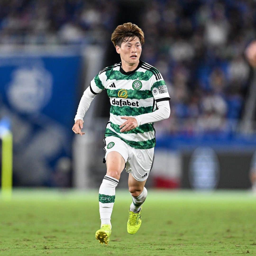 古橋亨梧のインスタグラム：「@yokohamaf.marinos vs @celticfc 🍀」