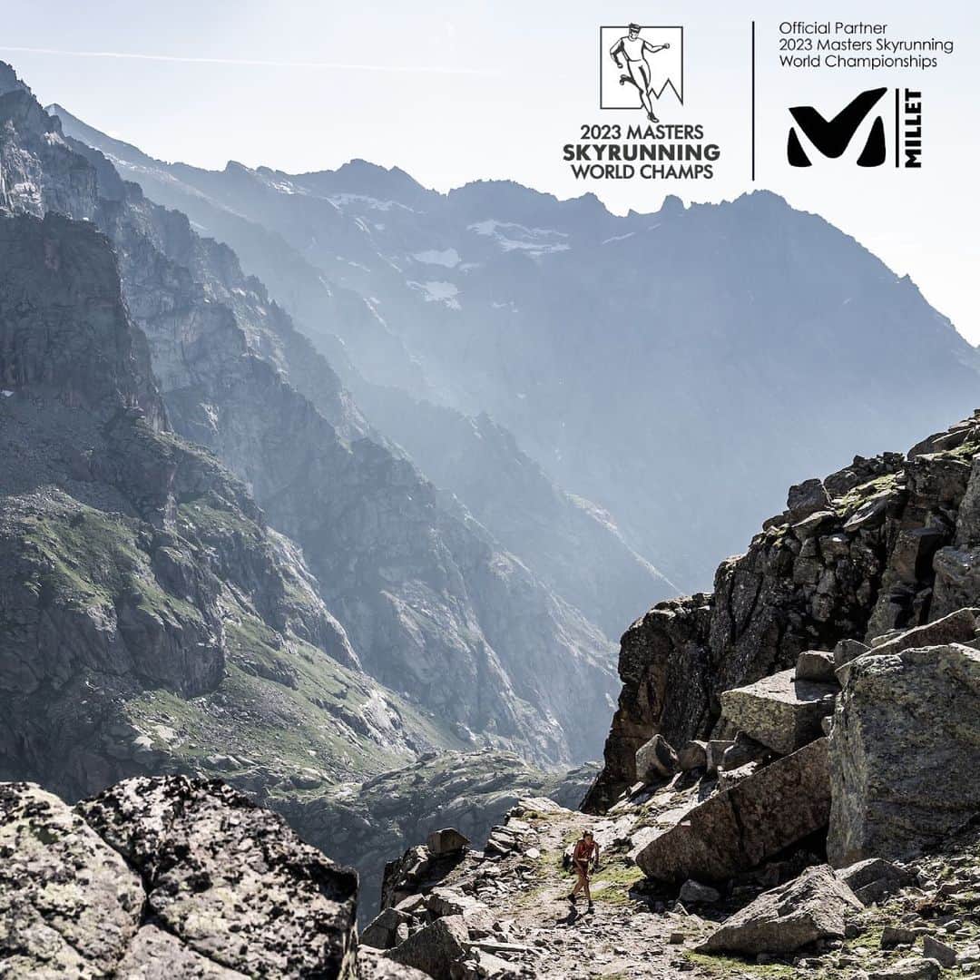 ミレーのインスタグラム：「@millet_mountain Official Partner 2023 Masters Skyrunning World Champs - only 10 days to go! 🔥 . . . #MILLET #SkyrunningFederation #SkyrunningMasters」