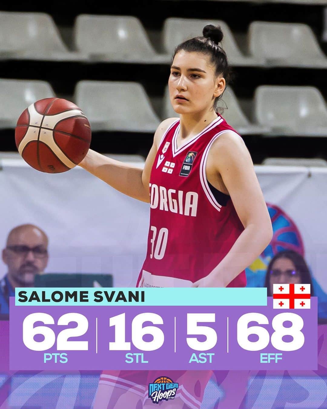 FIBAさんのインスタグラム写真 - (FIBAInstagram)「2K stat line alert 🎮  🇬🇪 Salome Svani had herself a game in #FIBAU16Europe Div C action! 🔥」7月20日 20時06分 - fiba