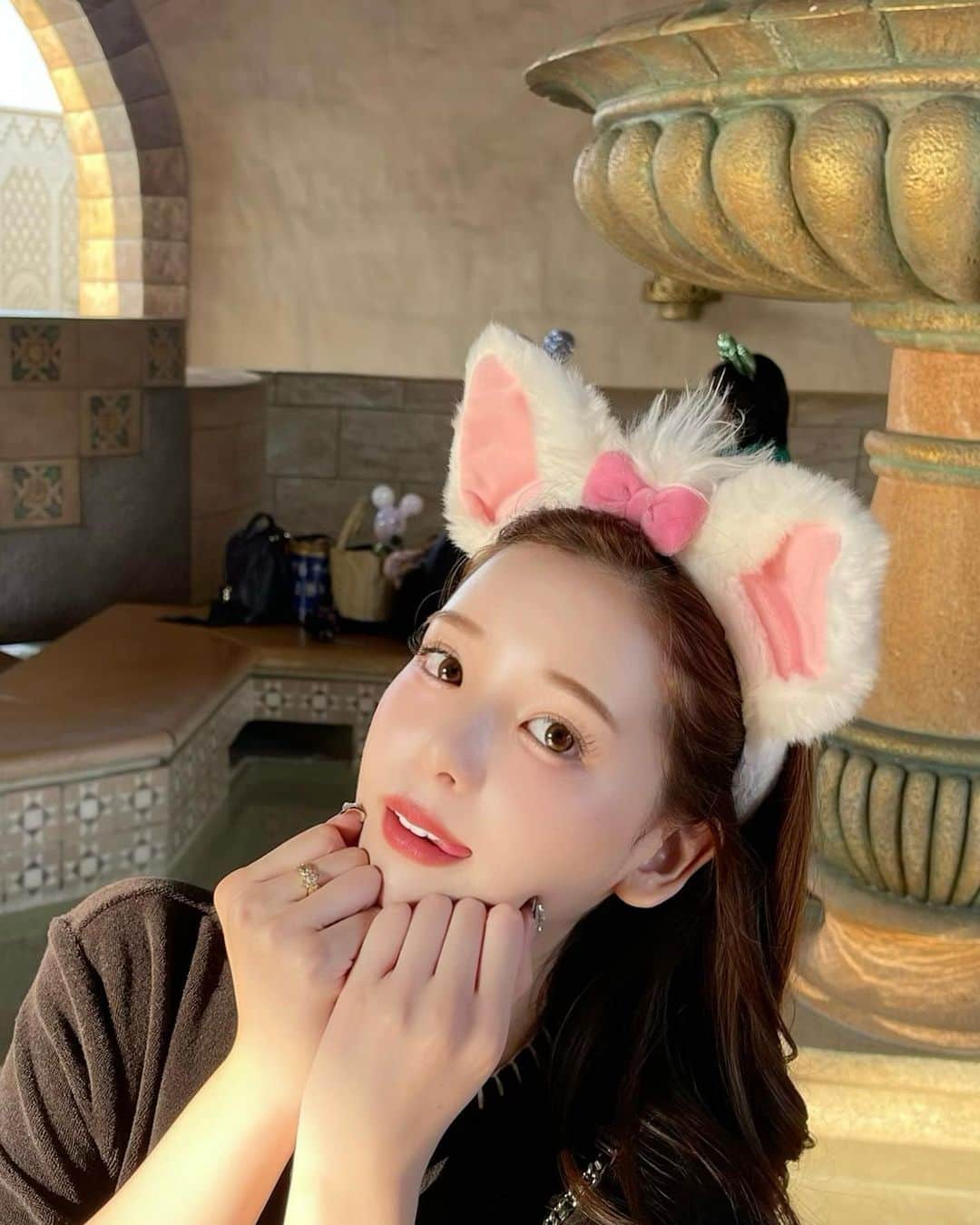 詩島萌々のインスタグラム：「ㅤㅤㅤㅤㅤㅤㅤㅤㅤㅤㅤㅤㅤ 仲良しファミリーに混ぜてもらって♡ マリーちゃん♡」