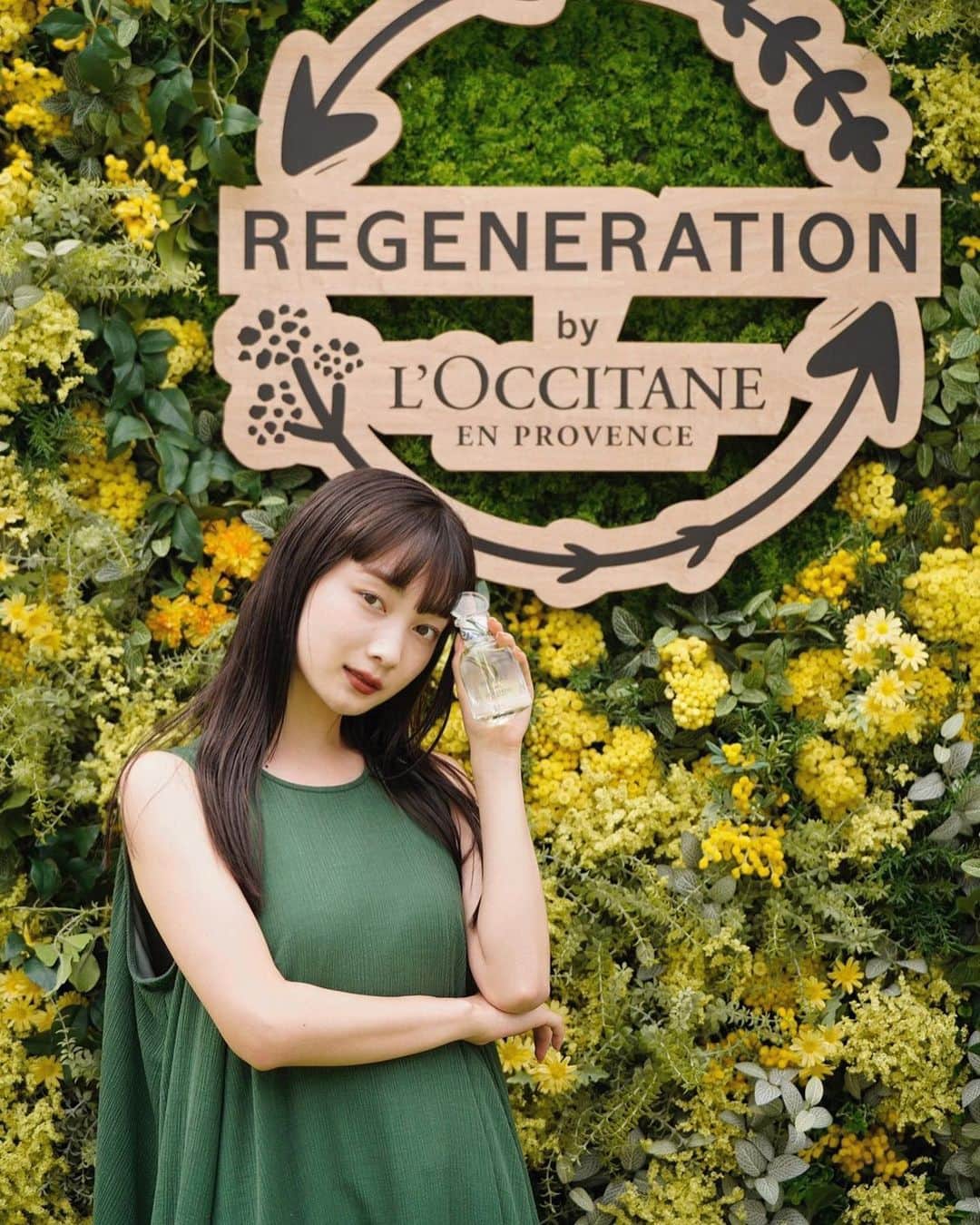 新野尾七奈のインスタグラム：「7/21(金)〜7/23(日)3日間 "渋谷宮下公園芝生広場"にて 開催されているロクシタン「REGENERATION」 に一足先にお邪魔してきました🧡  自然を守る活動を目でみれて感動したり、空間も自然を感じられて心地良かった🌿🌈  @loccitane_jp  #ロクシタン #loccitane #REGENERATION #miyashitapark #loccitanepr」