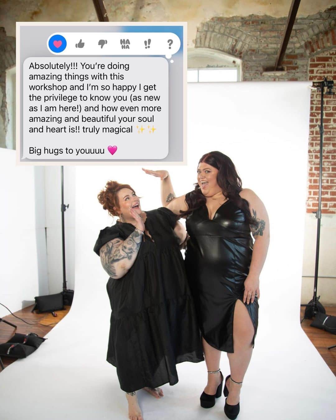 テス・ホリデーのインスタグラム：「You’re hot, let’s pose! Saturday I get the honor of doing our Posing + Self Love Workshop again & I’m still basking in the love from the last one! (Swipe to see the love 🥹) If you’d like to join in the fun we have a couple spots left, link in bio! 🩷 #effyourbeautystandards」