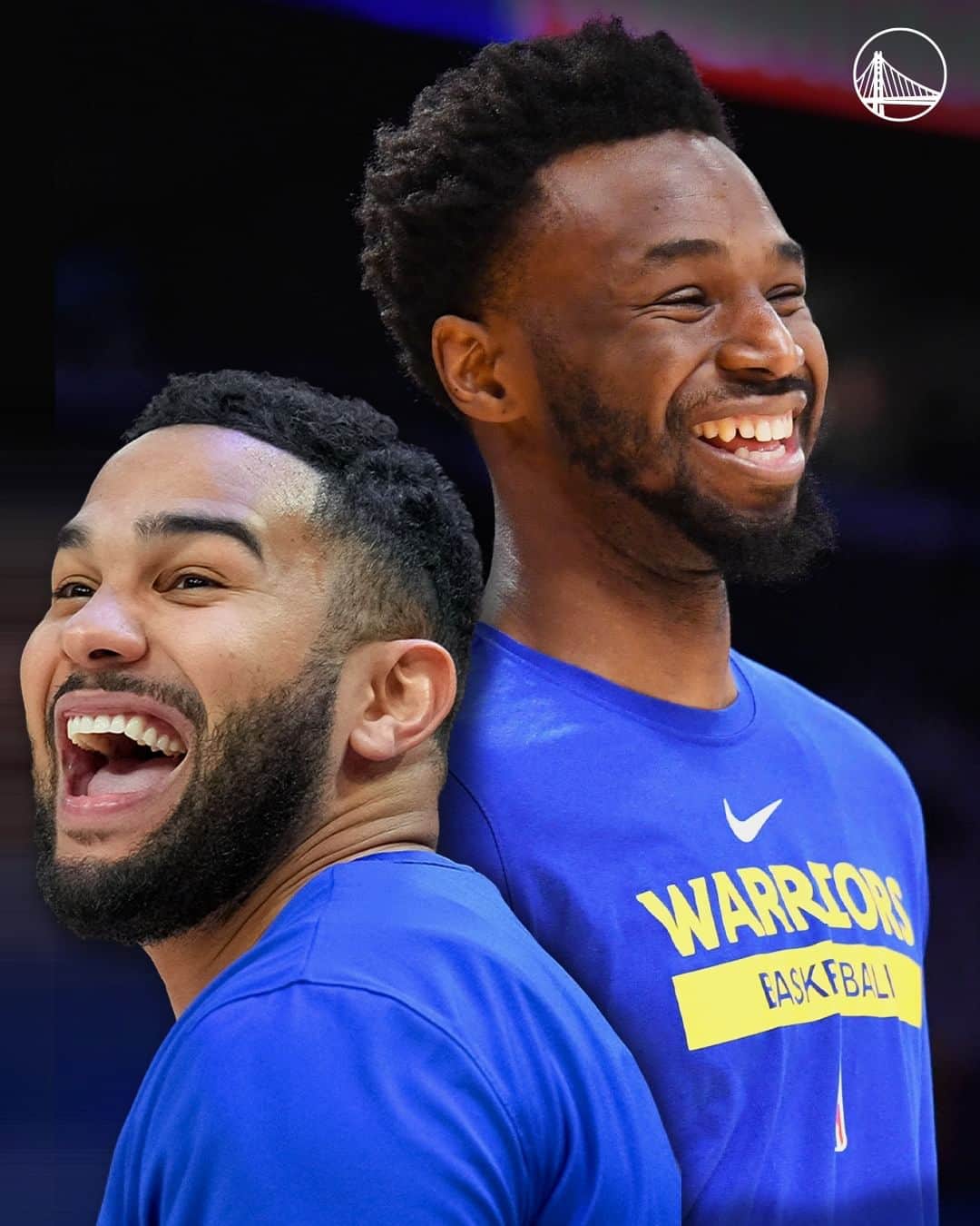 ゴールデンステート・ウォリアーズのインスタグラム：「Andrew Wiggins & Cory Joseph first met as kids in Toronto with dreams to play on the highest stage.  Now two of the seven highest-scoring Canadian-born players in league history, they will link up as NBA teammates for the first time next season in The Bay.」