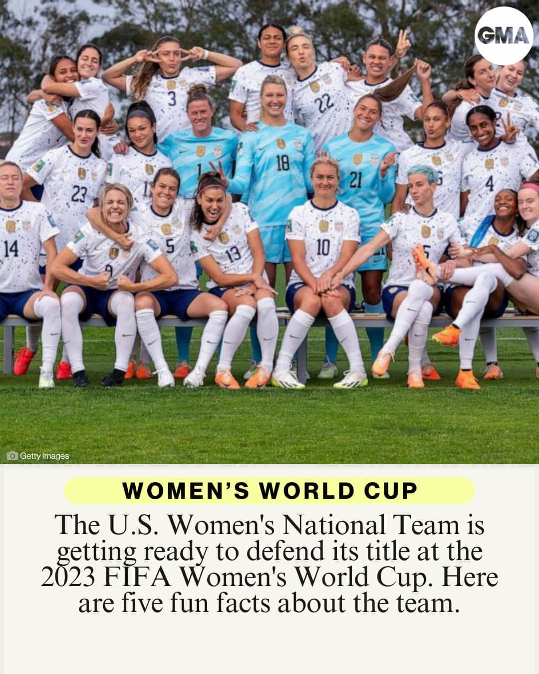 Good Morning Americaさんのインスタグラム写真 - (Good Morning AmericaInstagram)「The @uswnt is getting ready to defend its title at the #2023FIFA Women's World Cup in New Zealand and Australia. ⚽️ Check out some fun facts about the powerhouse team at our link in bio.」7月20日 23時21分 - goodmorningamerica