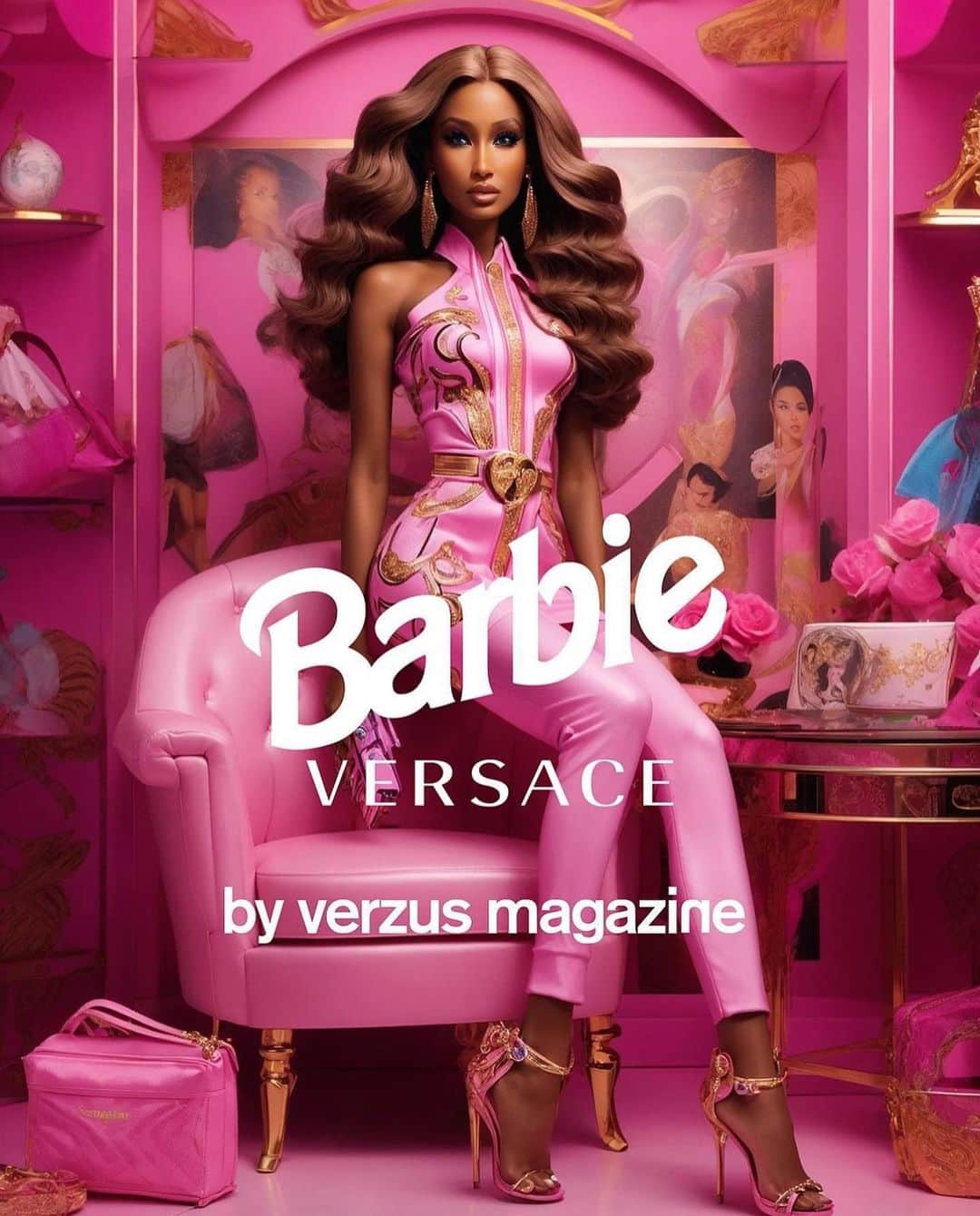 イマン・アブドゥルマジドのインスタグラム：「In a Barbie world! @verzusmagazine」