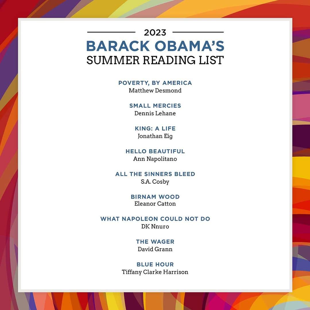 Barack Obamaのインスタグラム：「Here’s some books that I’m reading this summer. Check them out and let me know what I should be reading next.」
