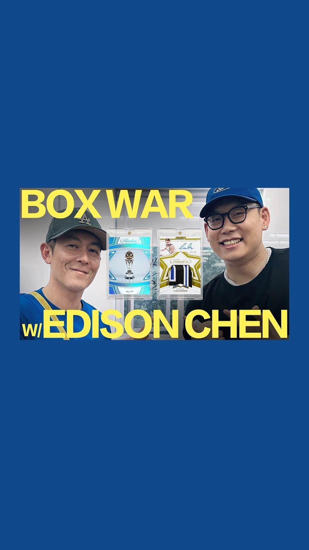 陳冠希のインスタグラム：「Had a great great time ripping a case of 2021-22 Panini Flawless Basketball. Check out what we hit! Who do you think win the box war?」