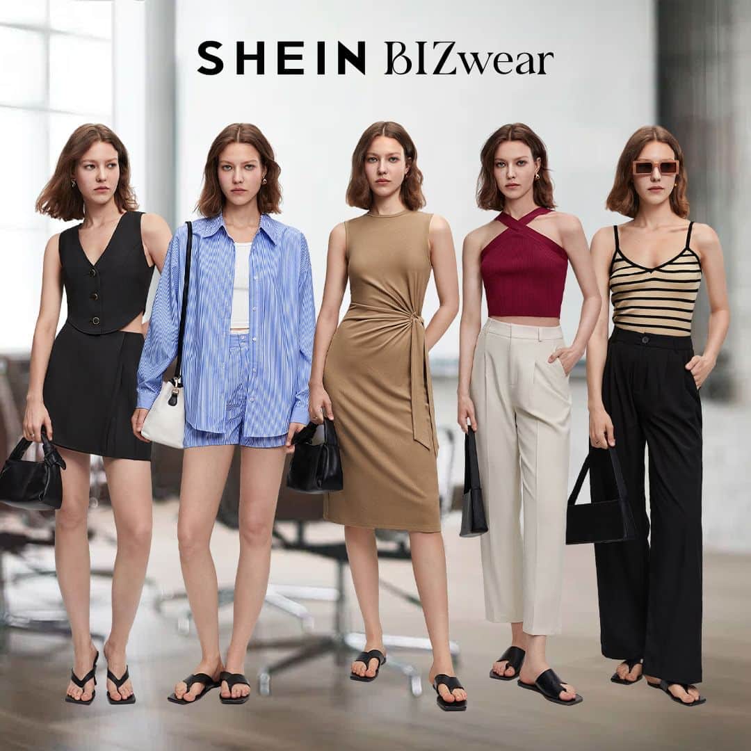 SHEINのインスタグラム：「5 slays a week 5 days a week courtesy of SHEIN BIZwear 💼✨ Which chic style is making your werk lineup? 👇  🔎17656696 17645191 17581885 17580629 17580583  #SHEINBIZwear」