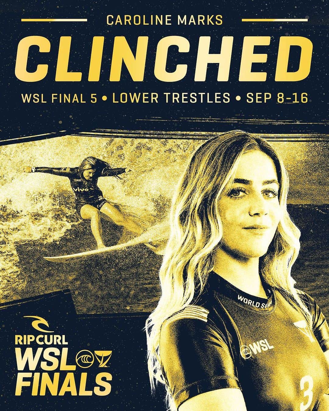 キャロライン・マークスのインスタグラム：「It feels awesome to get this news yesterday. See you at lowers 🥳  @wsl」