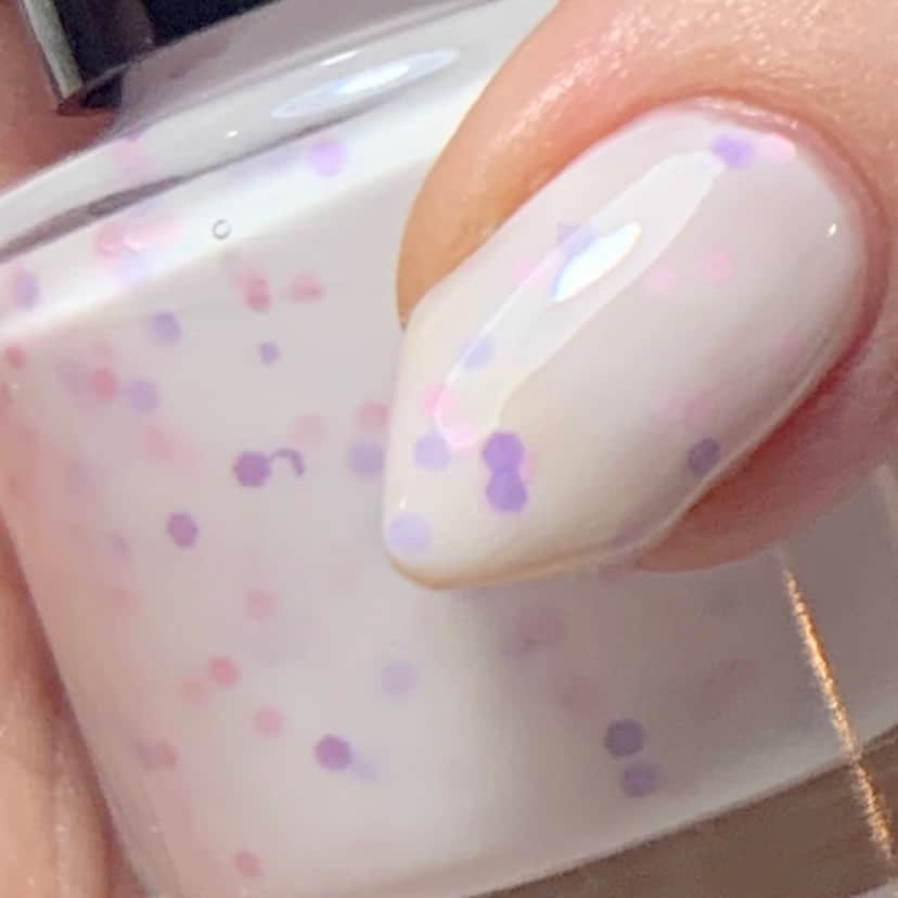 Nail Designsさんのインスタグラム写真 - (Nail DesignsInstagram)「Check out @dewnailpolish July exclusive contribution to @polishedgamers!  . Sales Date: July 15-20th  . Theme: Lego Games  . Polish Name: Heartlake Shopping  . White jelly with colorful glitter resembling the Lego game Heartlake Shopping mall!  . Price: $12.50 . Product Size: 10mL . Available cap: 200」7月21日 4時56分 - nailartfeature