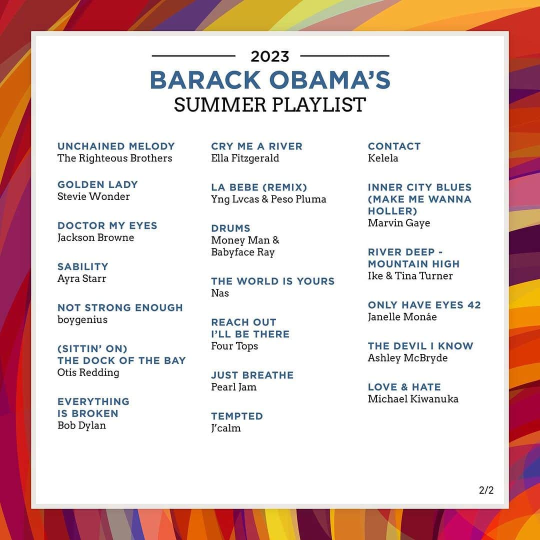 Barack Obamaさんのインスタグラム写真 - (Barack ObamaInstagram)「Like I do every year, here are some songs I’ve been listening to this summer — a mix of old and new. Look forward to hearing what I’ve missed.」7月21日 6時02分 - barackobama