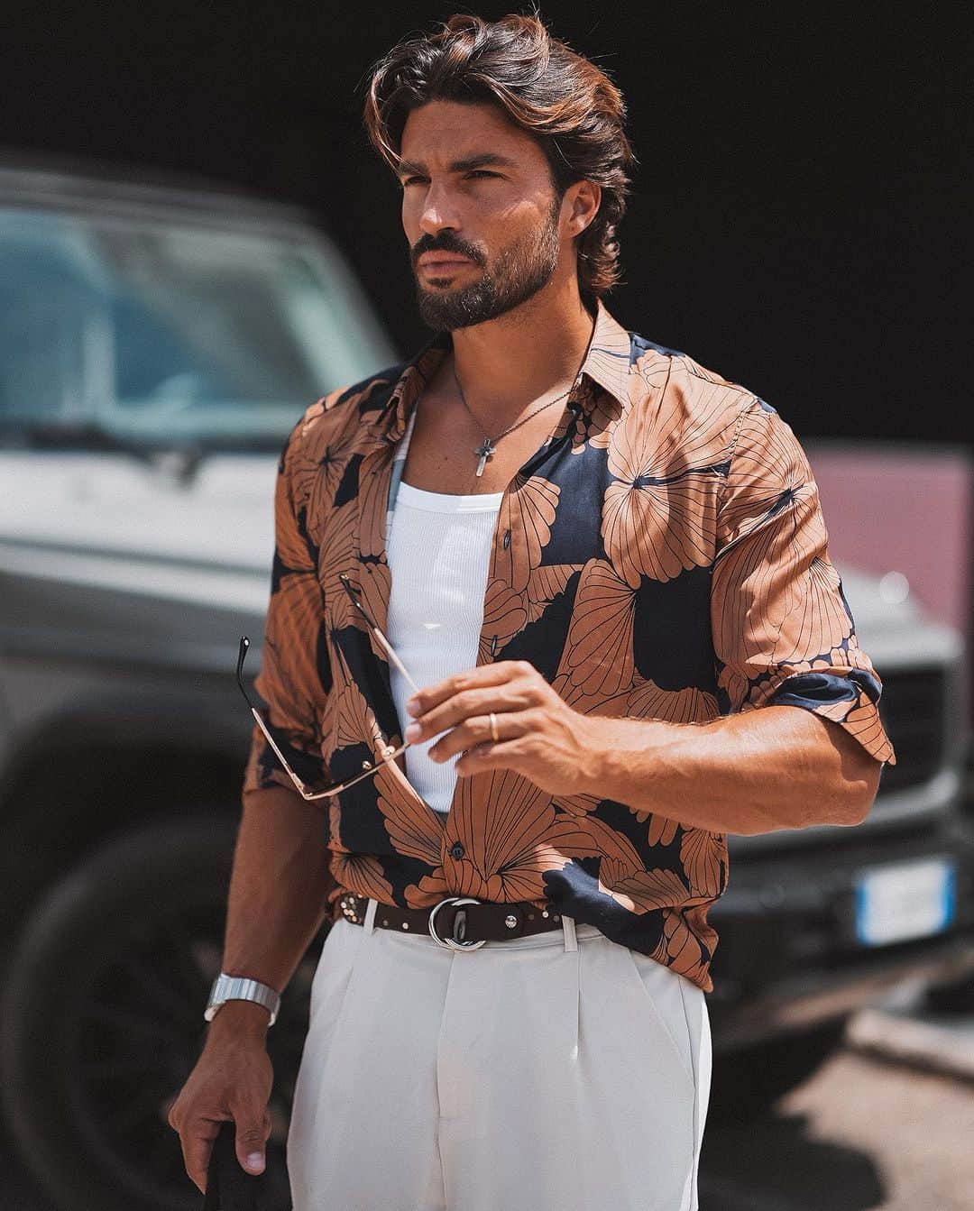 Mariano Di Vaioのインスタグラム：「Don’t ask me why we called this shirt Lupin but I love it 🫶🏽 new summer shirts online @nohow」