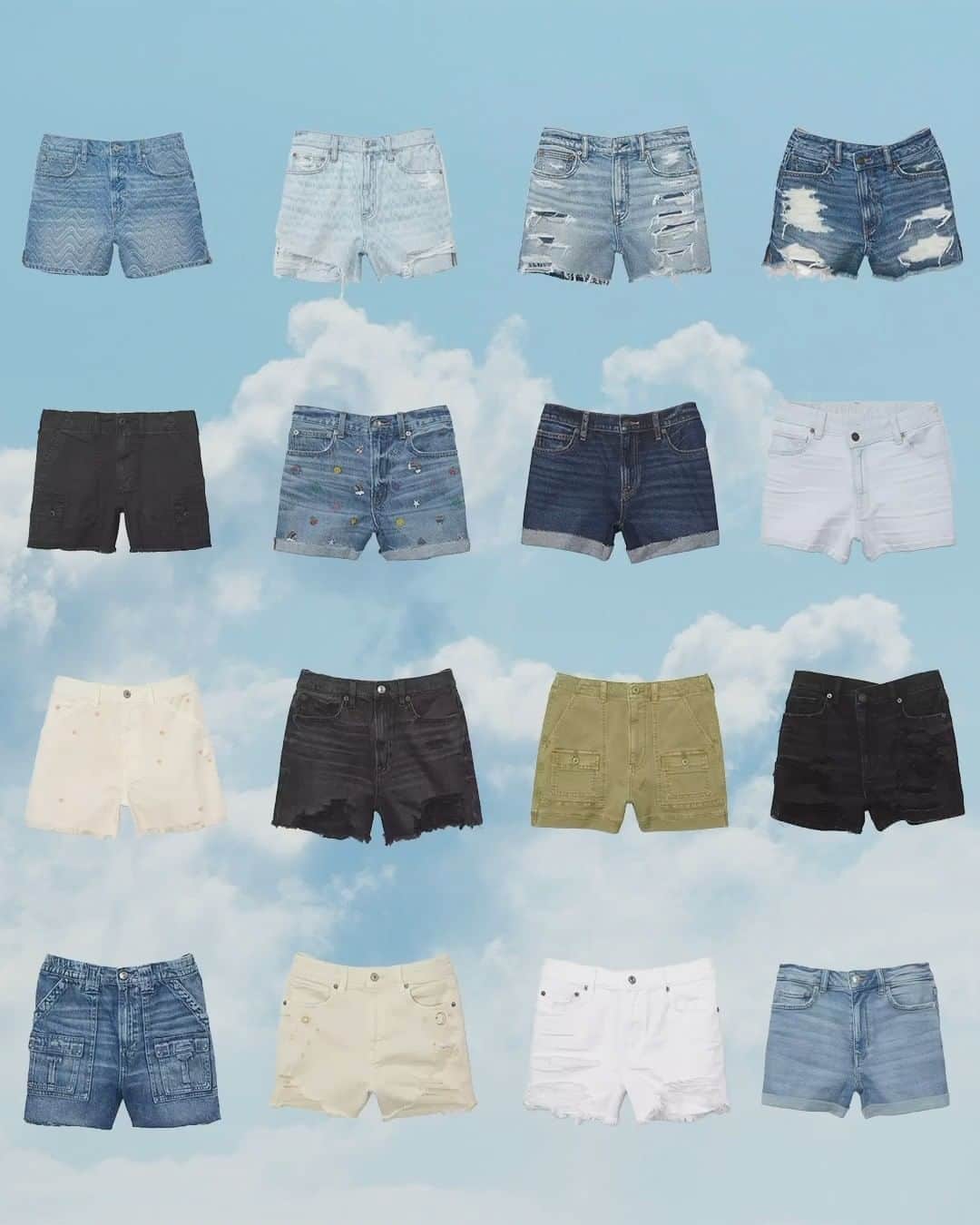 アメリカンイーグルのインスタグラム：「完璧なショーツがなければ夏は始まらない🩳  AEには、あらゆる体型、サイズ、スタイルのアイテムがたくさん揃えているよ‼ デニムからポプリン、ハイウエストからリラックスフィットまで、夏のショーツをすべて揃えているよ🤩  お店に立ち寄って、いろいろなアイテムを探してみて🏃🏻‍♀️🏃🏻‍♂️  #アメリカンイーグル #americaneaglejp #AEJeans #アメリカンイーグルジーンズ #デニム #ジーンズ #AEコーデ #TheSummerofUs #夏コーデ #夏 #カジュアルコーデ #ショートパンツ」