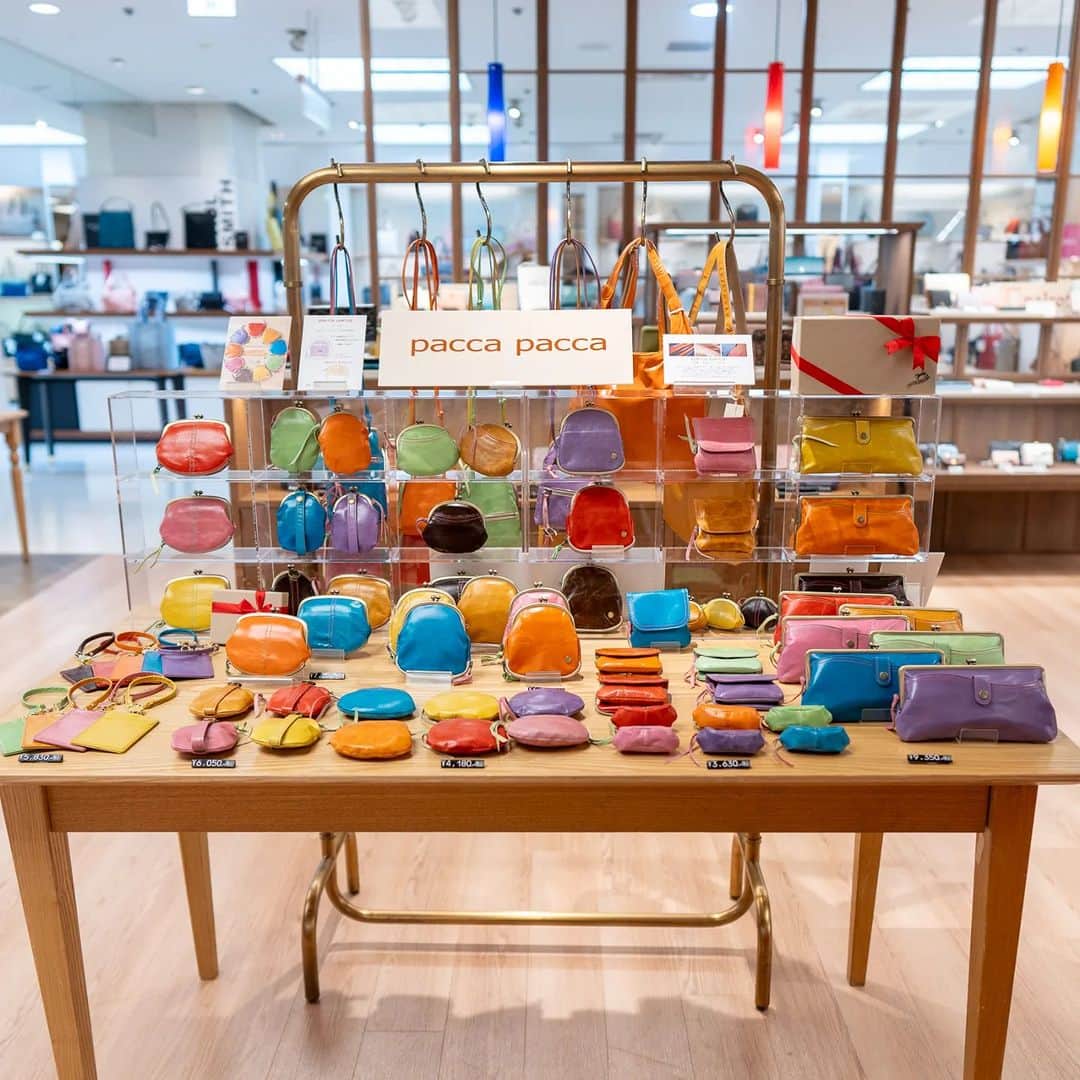 paccapaccaのインスタグラム：「2023 SUMMER POP UP SHOP !  ポップでカラフルなCANDYシリーズを、期間限定で京阪百貨店守口店にて展示、販売中です。  ・2023.7.20(木)〜8.30(水) ・京阪百貨店守口店2階ナナイロフルール  #paccapacca  #京阪百貨店守口店  #ナナイロフルール」