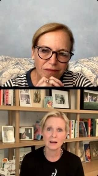 シンシア・ニクソンのインスタグラム：「It has been one week since the @sagaftra strike began (and 80 days since the writer strike began) so I asked @cynthiaenixon to help us understand why they are striking and what exactly is at stake.   And for those of you asking about resources available:   The SAG-AFTRA Foundation operates an Emergency Financial Assistance Program for SAG-AFTRA members in urgent need — and there are thousands of members on strike who need help and will continue to need help as this strike goes on.  The Foundation is a charitable nonprofit that supports SAG-AFTRA artists with emergency financial assistance and educational programs and it relies entirely on donations.  If you want to support the performers on strike, please donate to the Foundation's Emergency Financial Assistance Program which goes directly to the performers who are impacted by this work stoppage and need it most.」