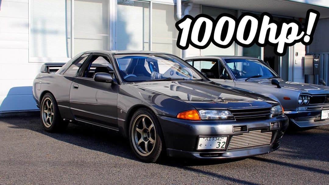 のインスタグラム：「本日この後19時より動画公開😊  #愛車紹介#テレス#r32#r32gtr#skyline#gtr#rb26#rb28#1000hp#nissan#スカイライン」