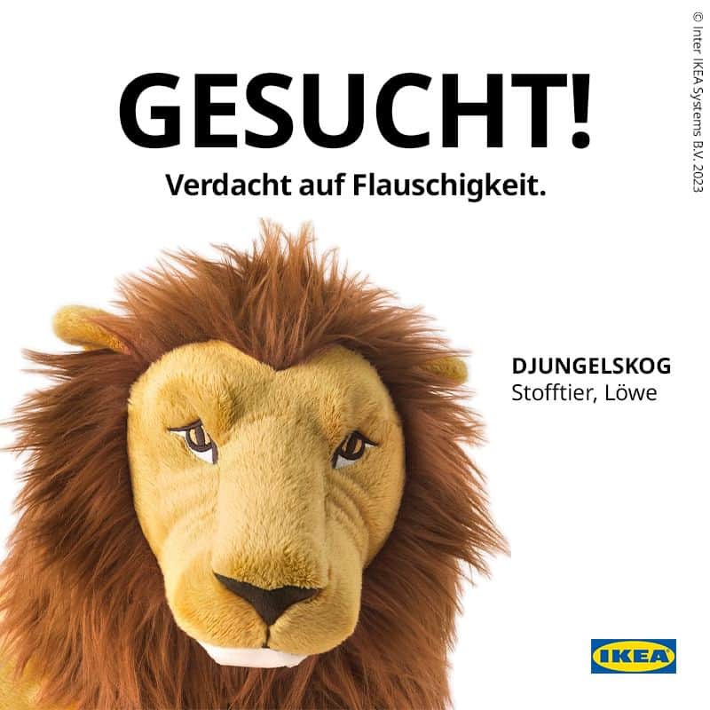 IKEA Austriaさんのインスタグラム写真 - (IKEA AustriaInstagram)「+++ Eilmeldung +++ Dieser süße Löwe wurde zuletzt in verschiedenen Berliner IKEA Einrichtungshäusern und in einigen gemütlichen Schlafzimmern gefunden. Er ist circa 70 cm groß, trägt dunkelbraune, lange Haare und ist bekannt für seine Flauschigkeit. #IKEA #IKEAat #Löwe #Berlin」7月21日 18時06分 - ikeaaustria