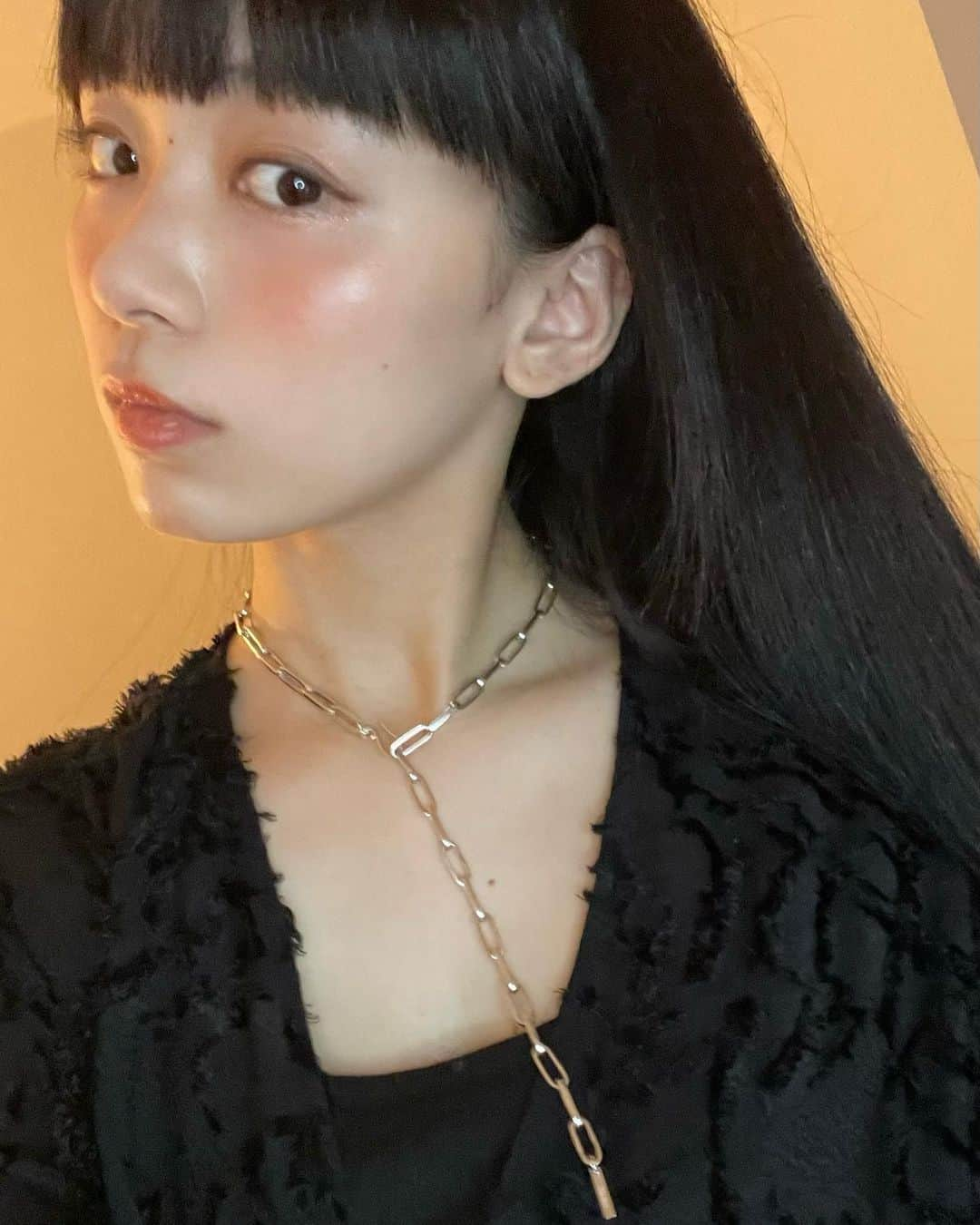 ゆらのインスタグラム：「最近つけすぎてるネックレス @aletta_jewelry_official  ヴァンテージネックレス るうこがずっとつけてて気になってたからお揃いにした☺️」