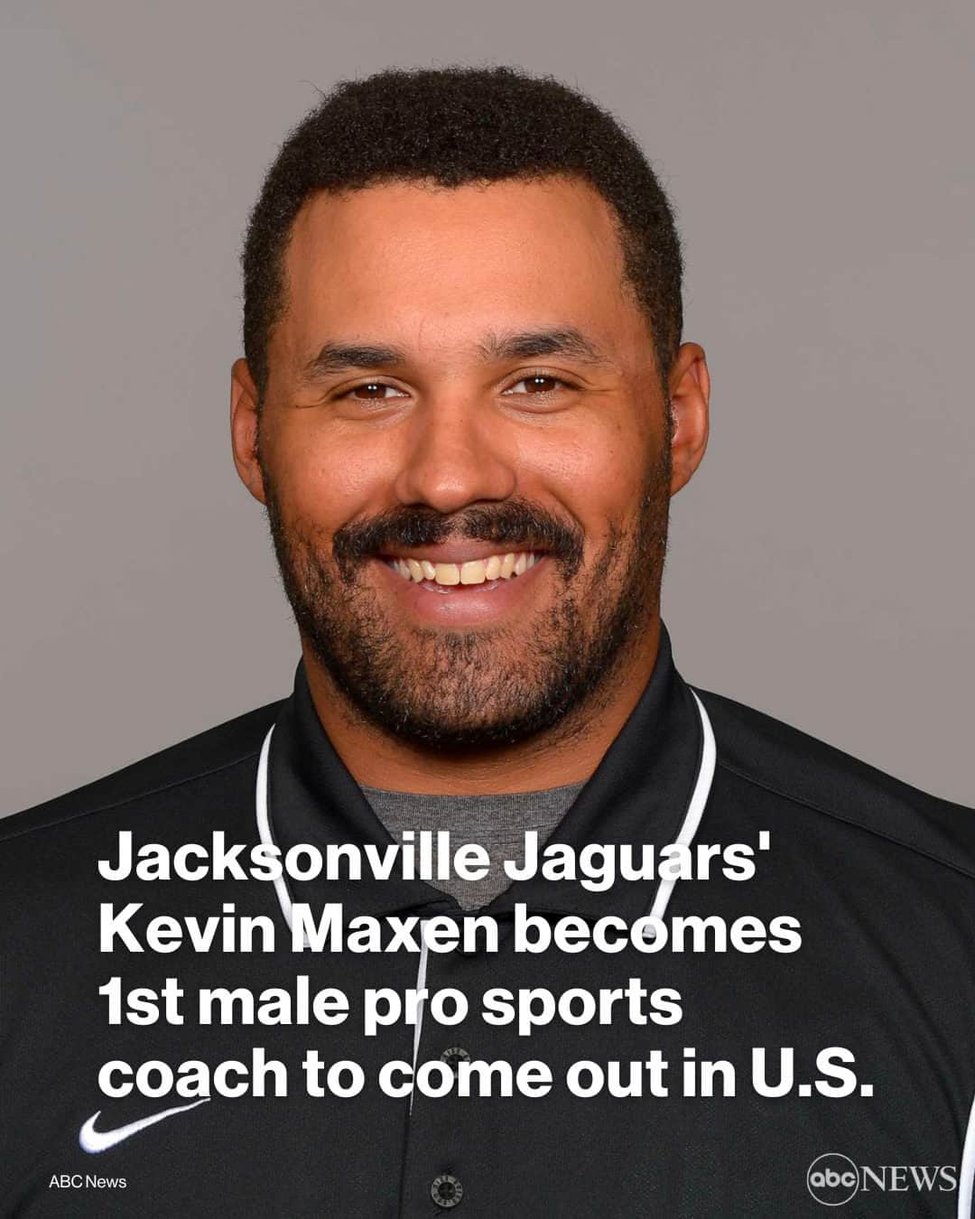 ABC Newsのインスタグラム：「The Jacksonville Jaguars’ assistant strength and conditioning coach, Kevin Maxen, has made history by becoming the first male coach in professional sports in the United States to publicly come out as gay in an exclusive interview with Outsports.com. MORE AT LINK IN BIO. #NEWS #SPORTS #JACKSONVILLEJAGUARS #FOOTBALL #NFL #COACHING #LGBTQ」