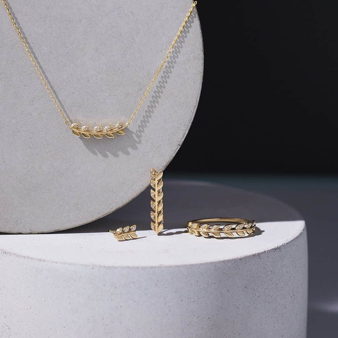 nojess_officialさんのインスタグラム写真 - (nojess_officialInstagram)「【2023 Autumn Collection】 「永遠の幸せ」という花言葉を持つフィカスの葉がモチーフ。 茎を挟んでダイヤモンドの煌きと地金の艶、コントラストが印象的なデザイン。  #nojess #accessories #jewelry #ring #pierce #necklace #ノジェス #アクセサリー #ジュエリー #リング #ピアス #ネックレス #マイノジェス #ギフト #プレゼント #ご褒美ジュエリー #華奢ジュエリー #ジュエリーコーディネート #ダイヤモンドジュエリー #モチーフジュエリー #フィカス」7月21日 19時25分 - nojess_official