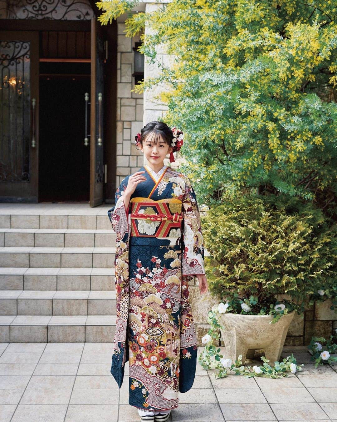 藤村木音のインスタグラム：「・ 素敵な振袖を 着させていただきました♡  #PetitBlanc#振袖#05#fyp#ljk#jk3#girl#Japan」