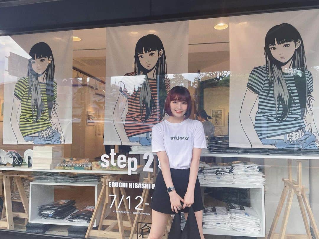 江口寿史さんのインスタグラム写真 - (江口寿史Instagram)「江口寿史『step2』出版記念展 を見に、吉祥寺に行ってきました  江口寿史さんの女の子がいちばん好きなのです Tシャツとポストカードを買ってにこにこで帰りました」7月21日 21時35分 - egutihisasi