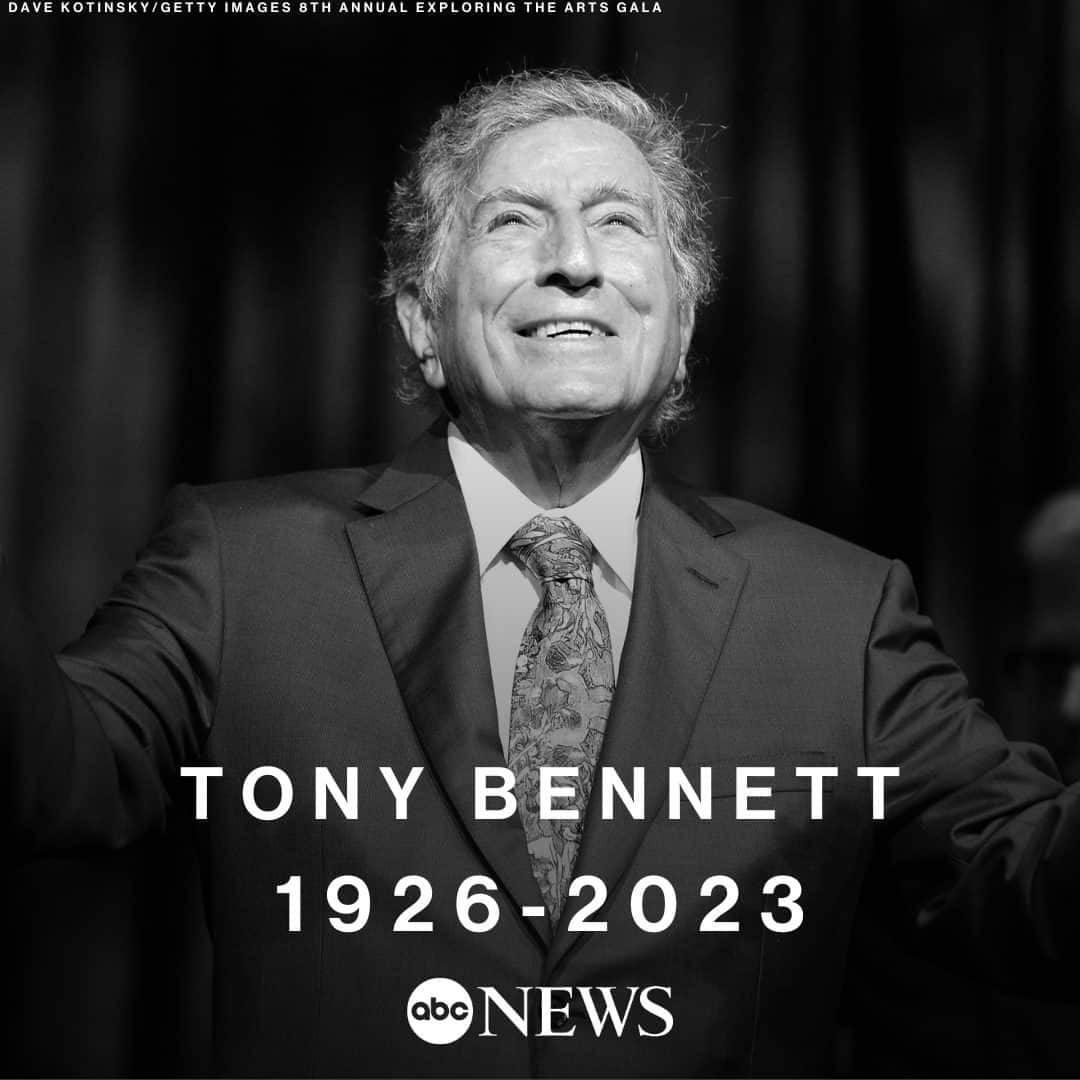 ABC Newsさんのインスタグラム写真 - (ABC NewsInstagram)「BREAKING: Legendary crooner Tony Bennett, who had a remarkable career that spanned over seven decades, has died. He was 96. MORE AT LINK IN BIO. #NEWS #TONYBENNETT #MUSIC」7月21日 21時46分 - abcnews
