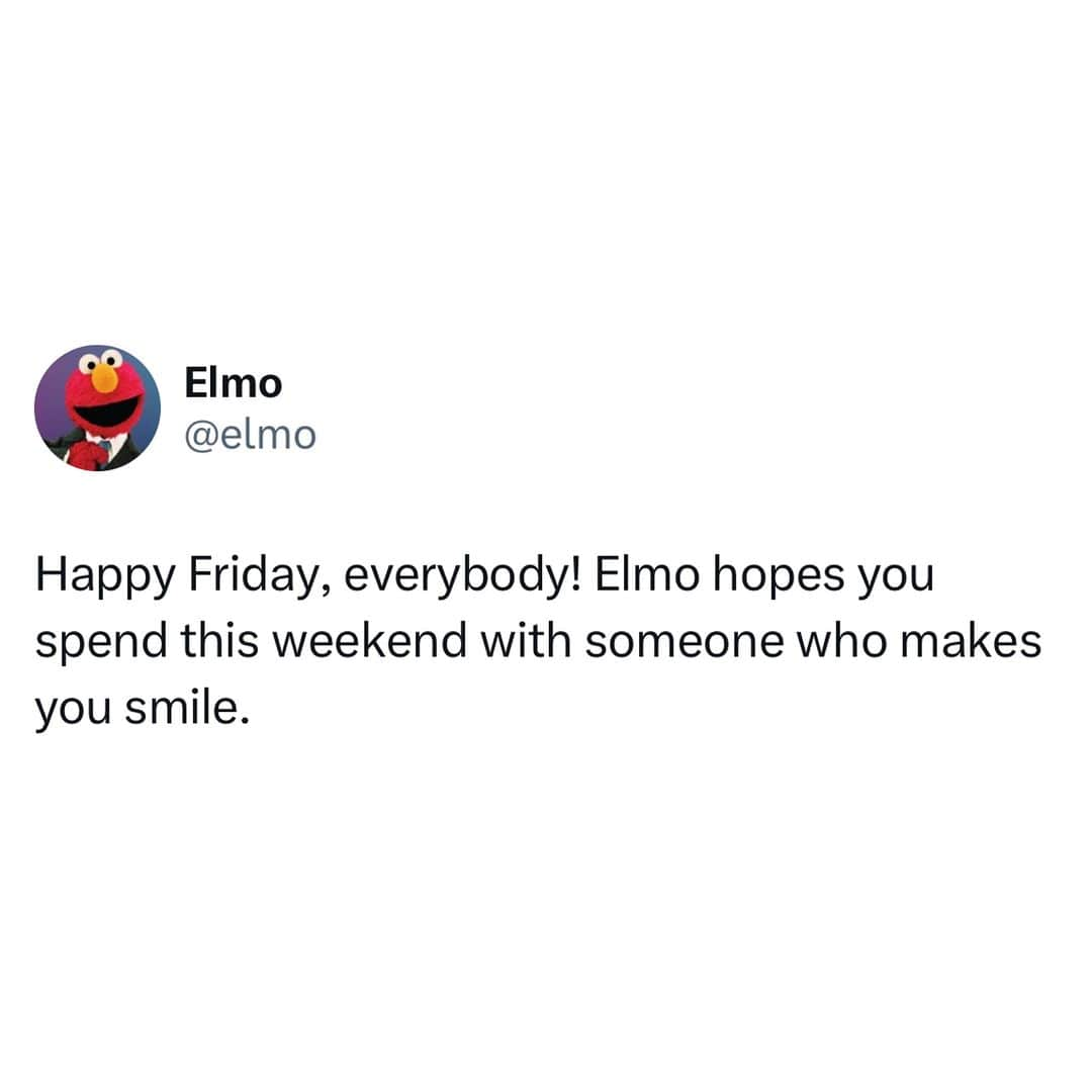 セサミストリートさんのインスタグラム写真 - (セサミストリートInstagram)「Elmo's got that #FridayFeeling, how about you? Tag a bestie you can't wait to see. ❤️」7月21日 22時00分 - sesamestreet